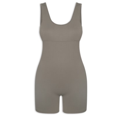 Macacão Sem Manga Feminino - Cinza