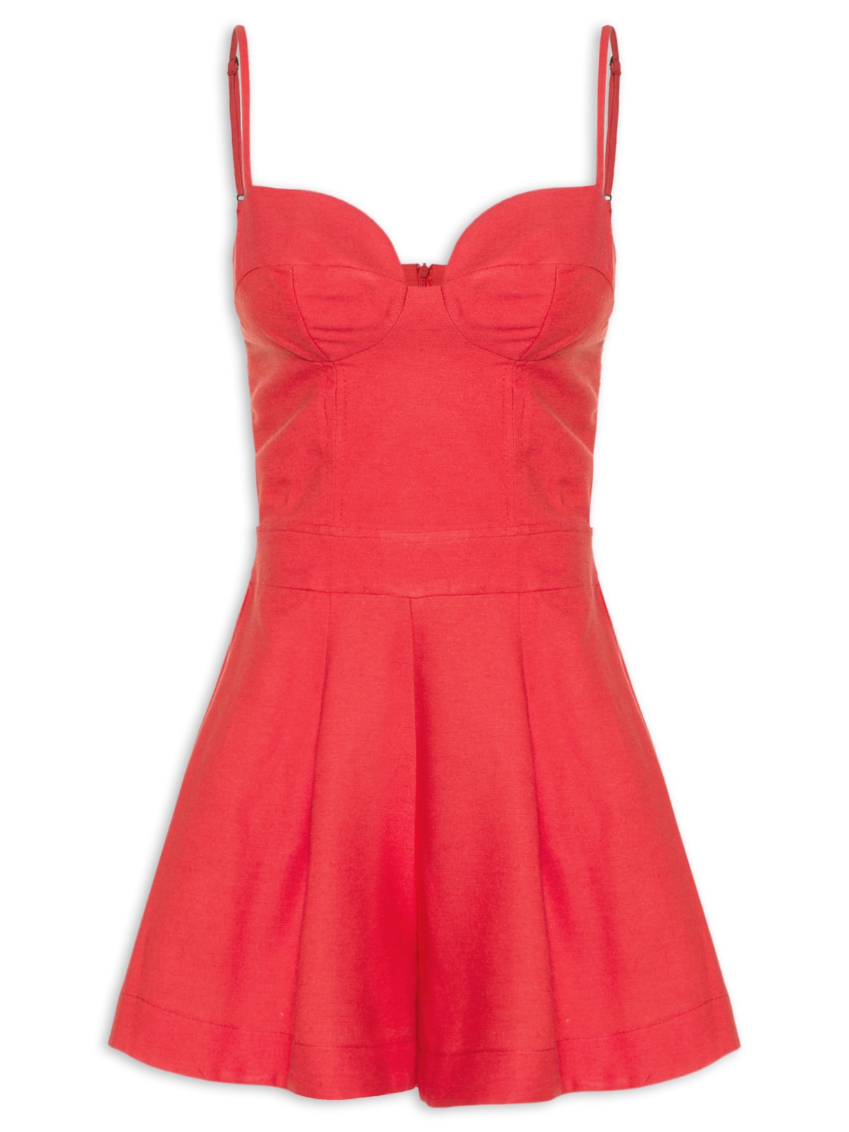 Macaquinho Alcinhas Godê - Vermelho