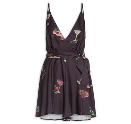 Macaquinho Coquetel Tropical - Marrom