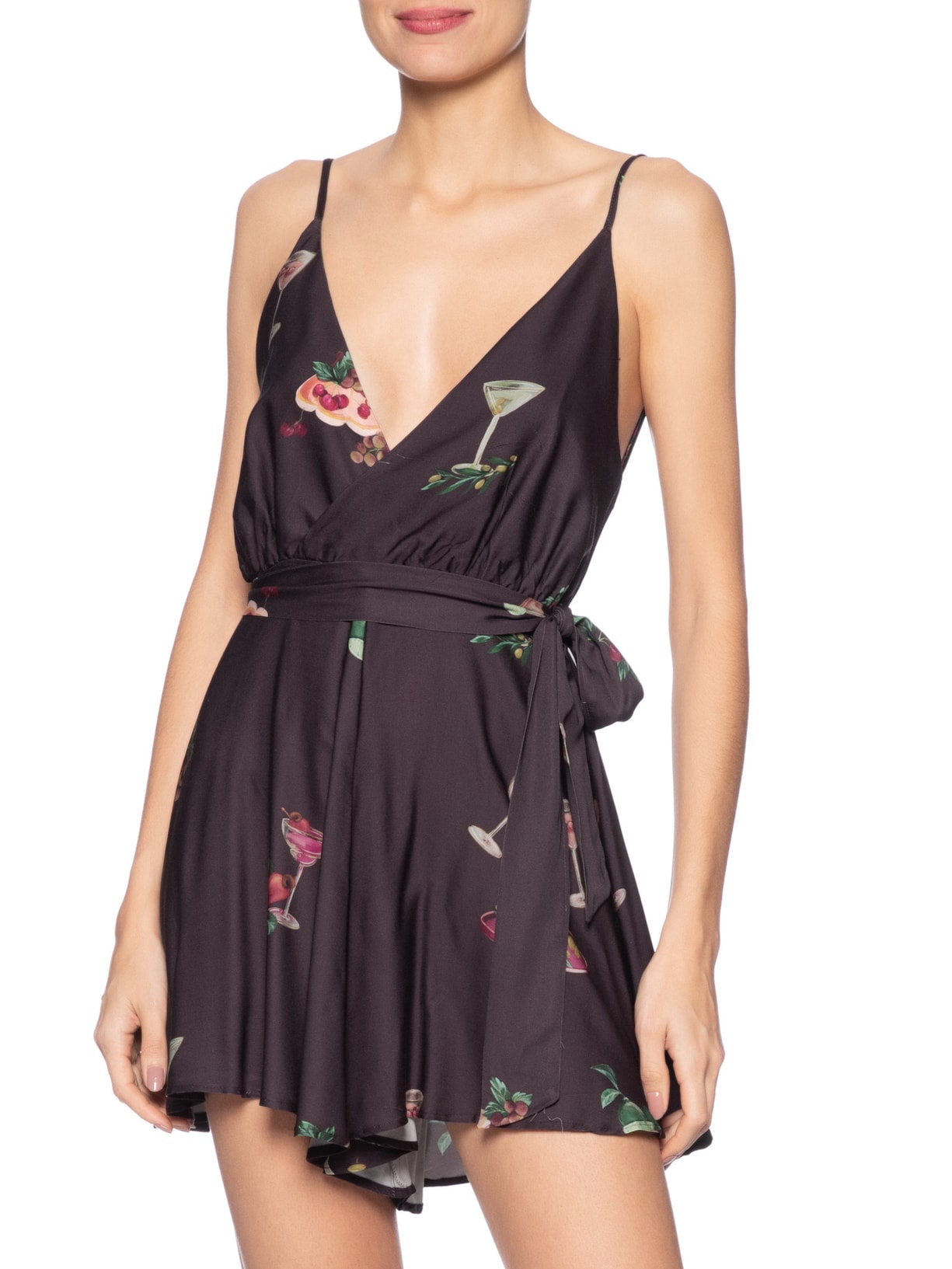 Macaquinho Coquetel Tropical Marrom Farm