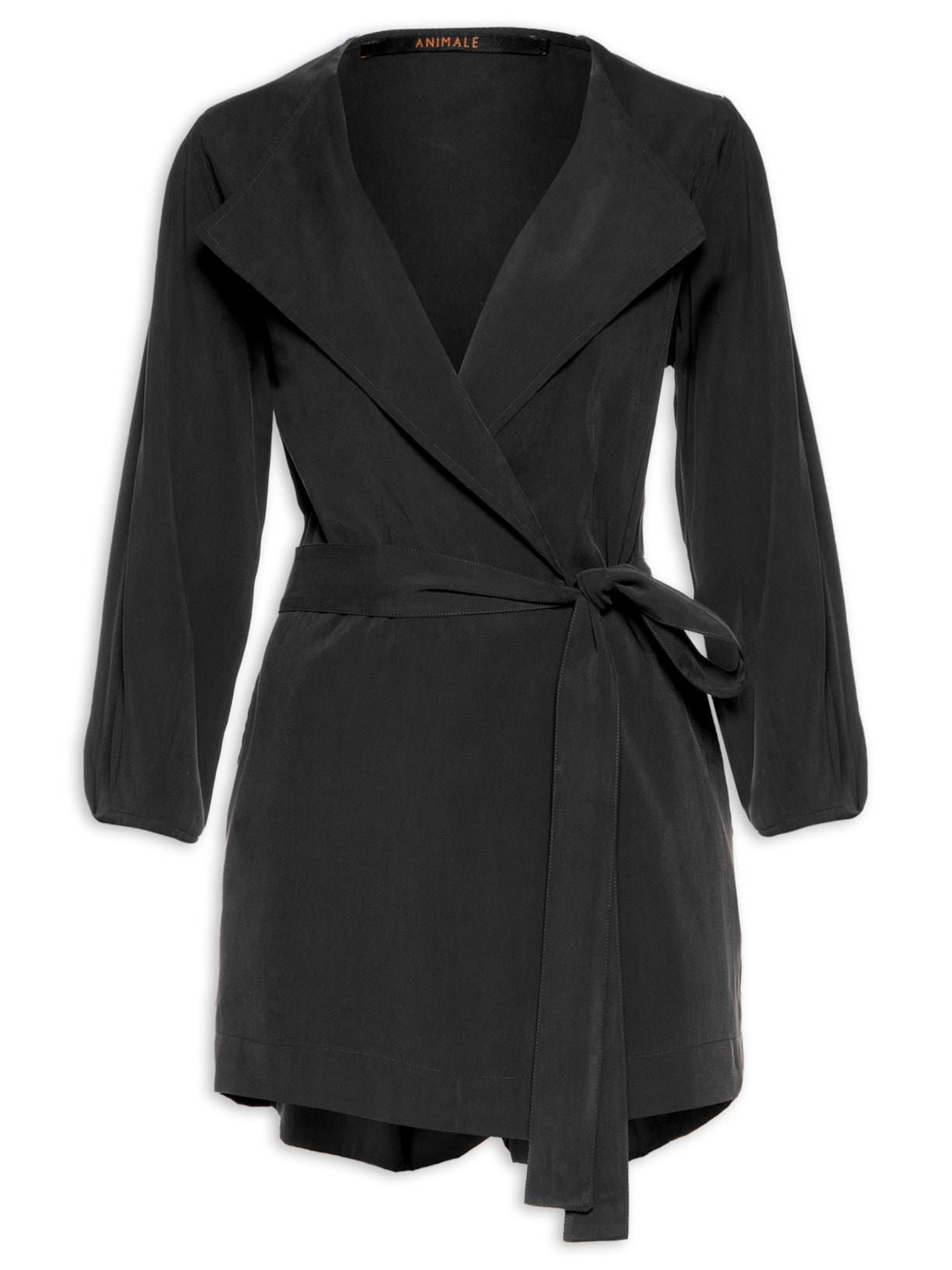 Macaquinho Cupro Preto - Preto