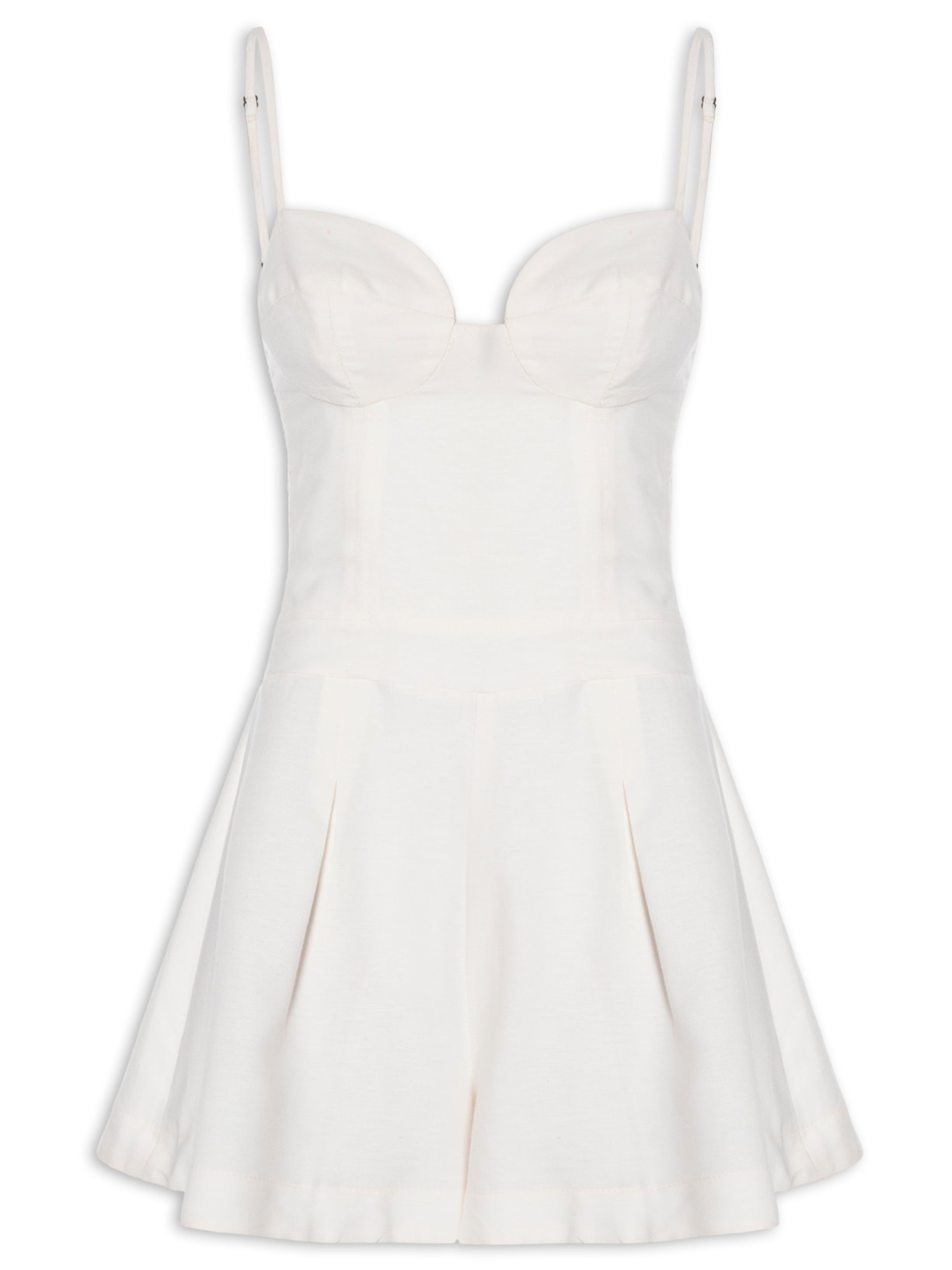 Macaquinho Feminino Alcinhas Godê - Off White