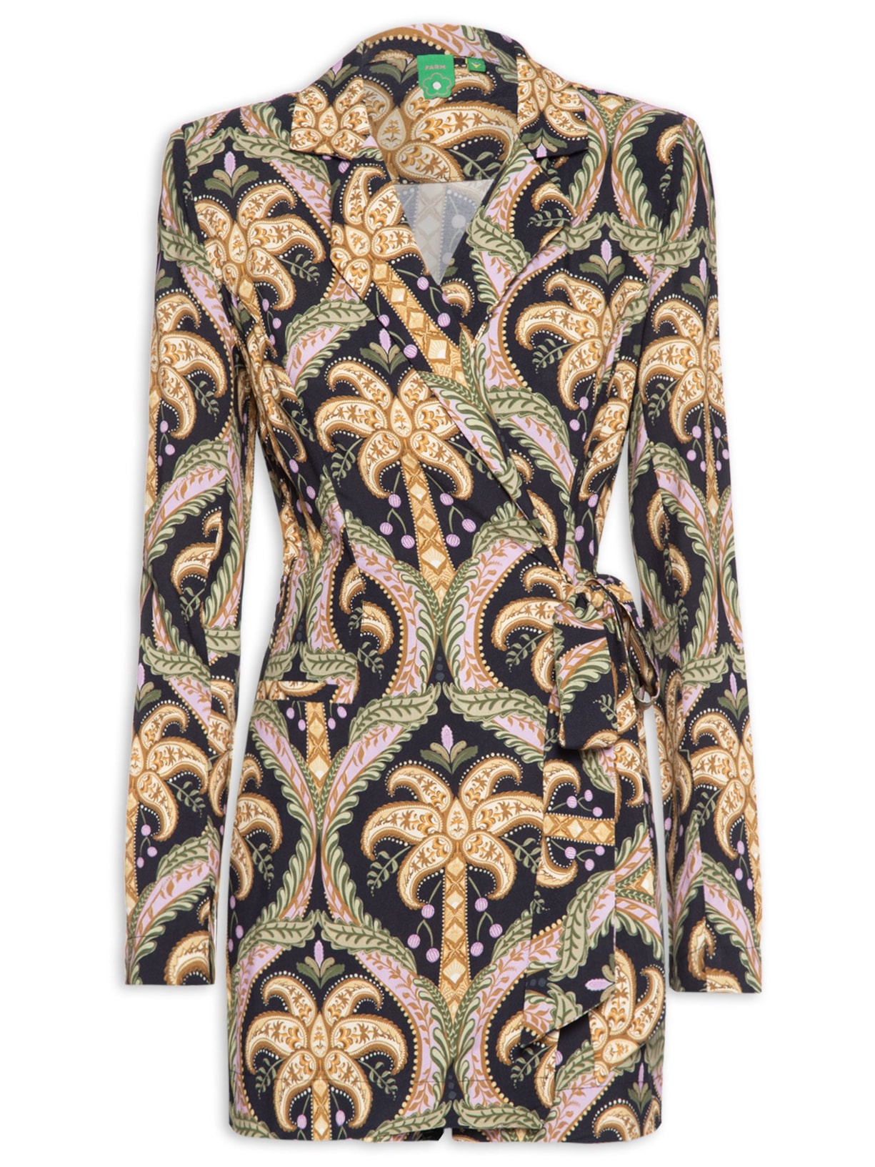 Macaquinho Feminino Blazer Camafeu - Preto