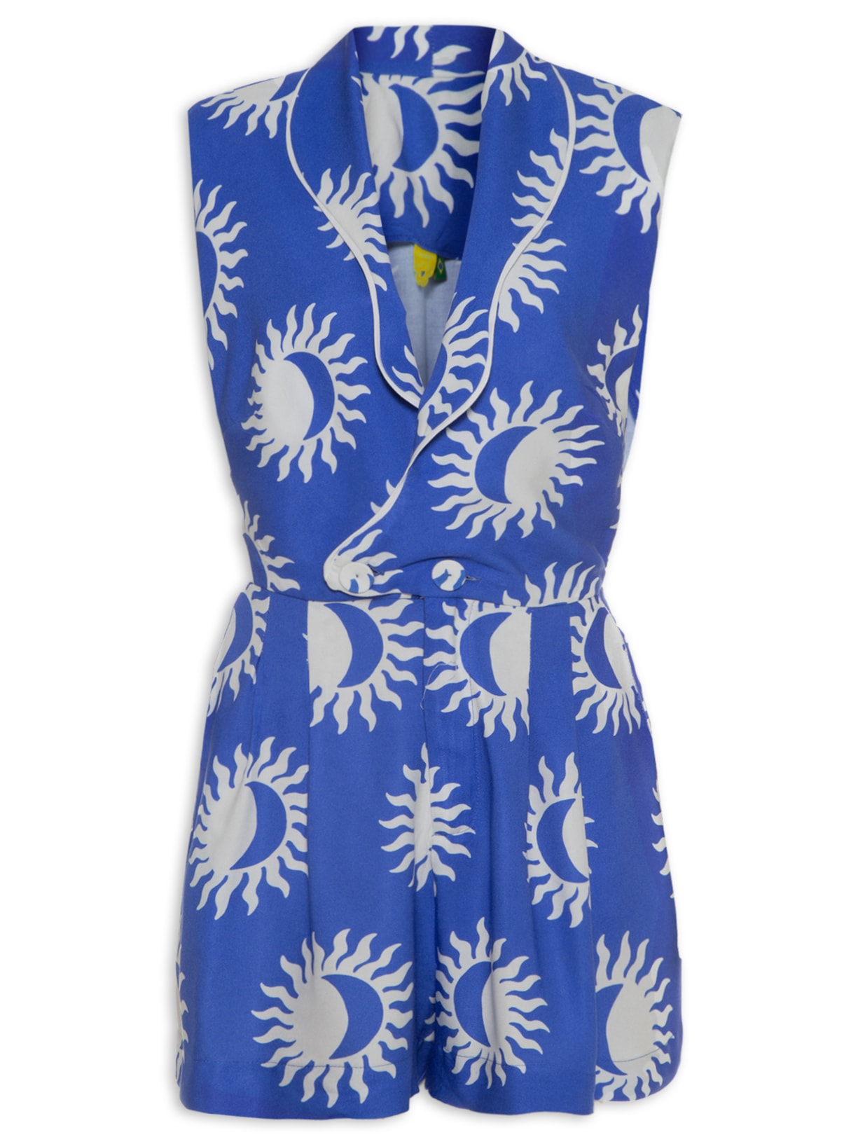 Macaquinho Feminino Blazer Maré De Sol - Azul
