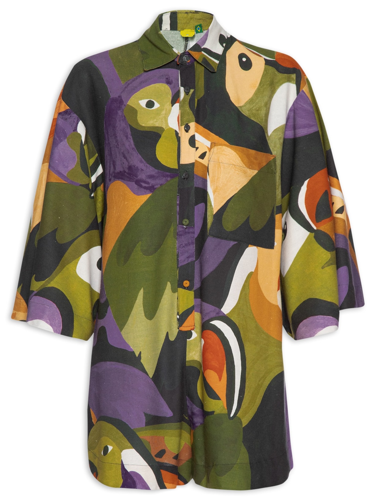 Macaquinho Feminino Camisa Voo Doce - Preto