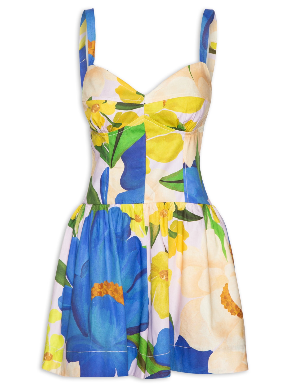 Macaquinho Feminino Chita Bella - Azul