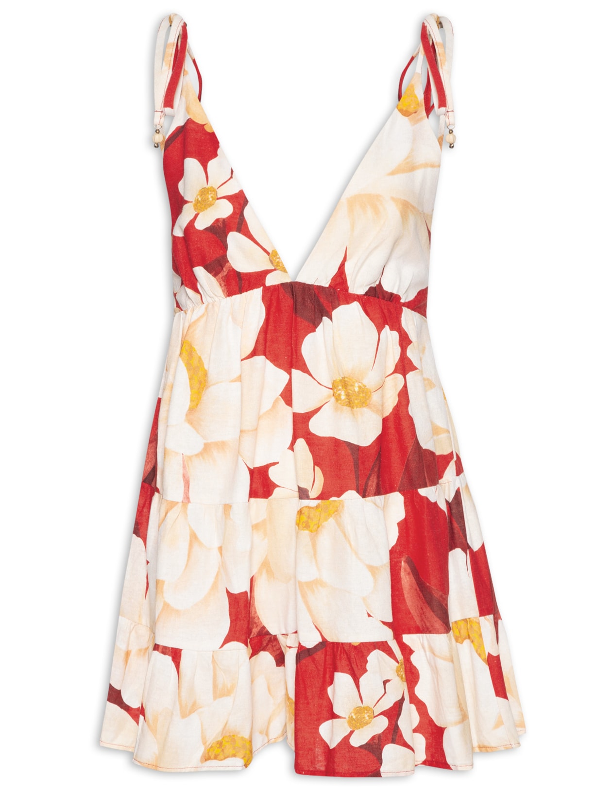 Macaquinho Feminino Chita Bella - Vermelho