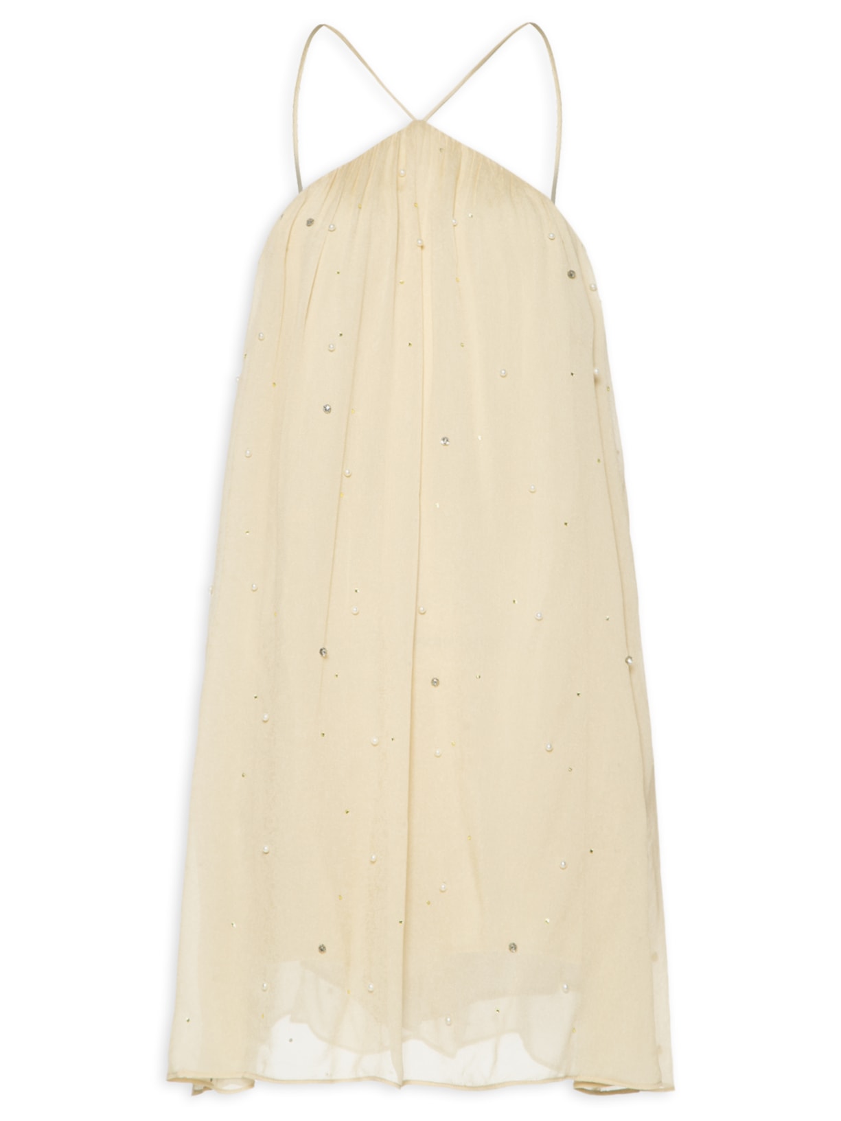 Macaquinho Feminino Com Pérolas e Brilhos Bege Animale