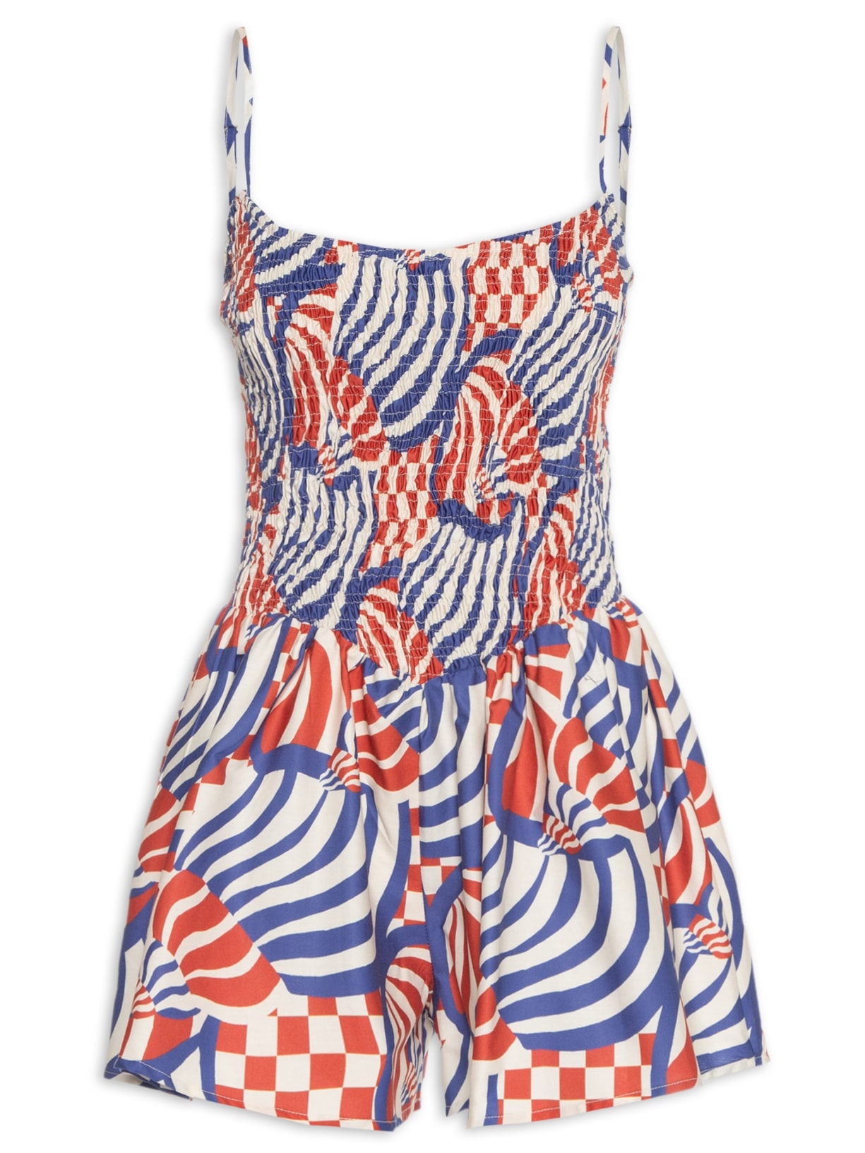 Macaquinho Feminino Concha Gráfica Vermelho  Farm