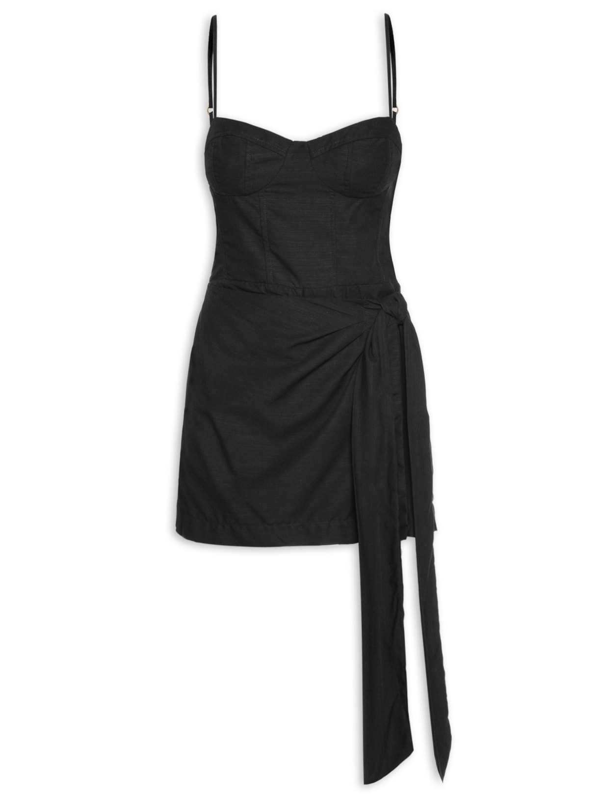Macaquinho Feminino Corselet Transpasse - Preto