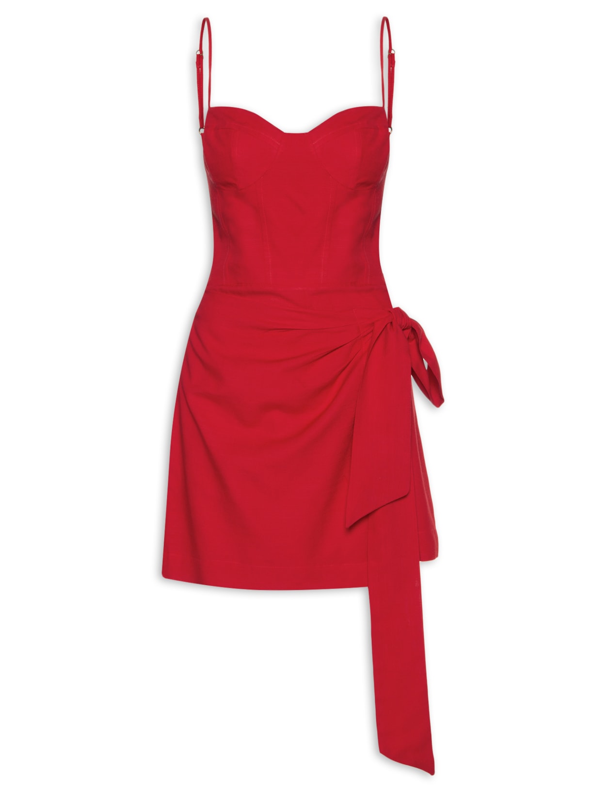 Macaquinho Feminino Corselet Transpasse - Vermelho