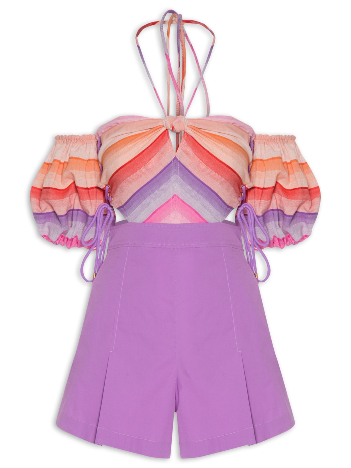 Macaquinho Feminino Cotton Sunset Sasha Lilás Nk