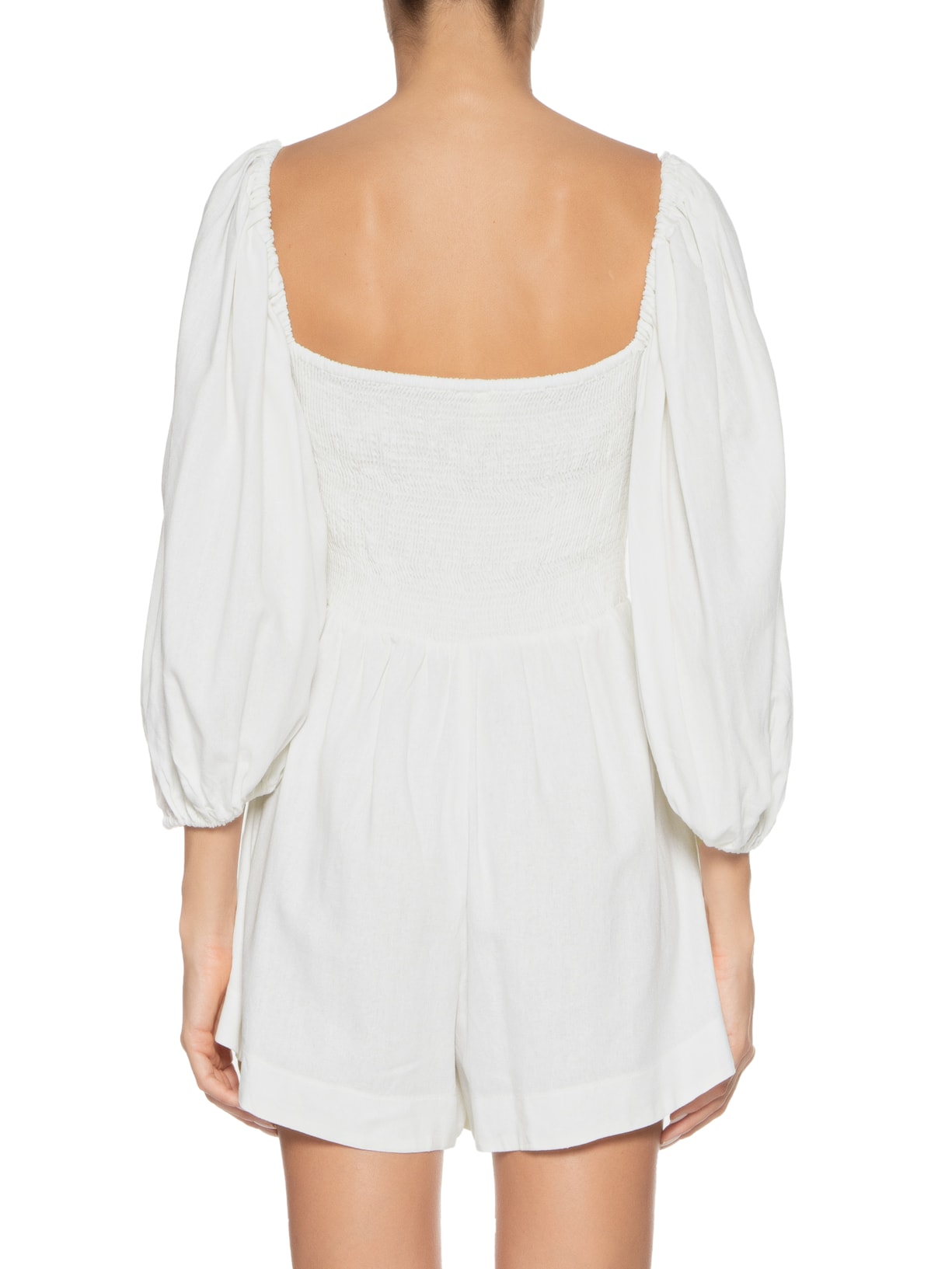 Macaquinho Feminino Decote Concha Off White Farm