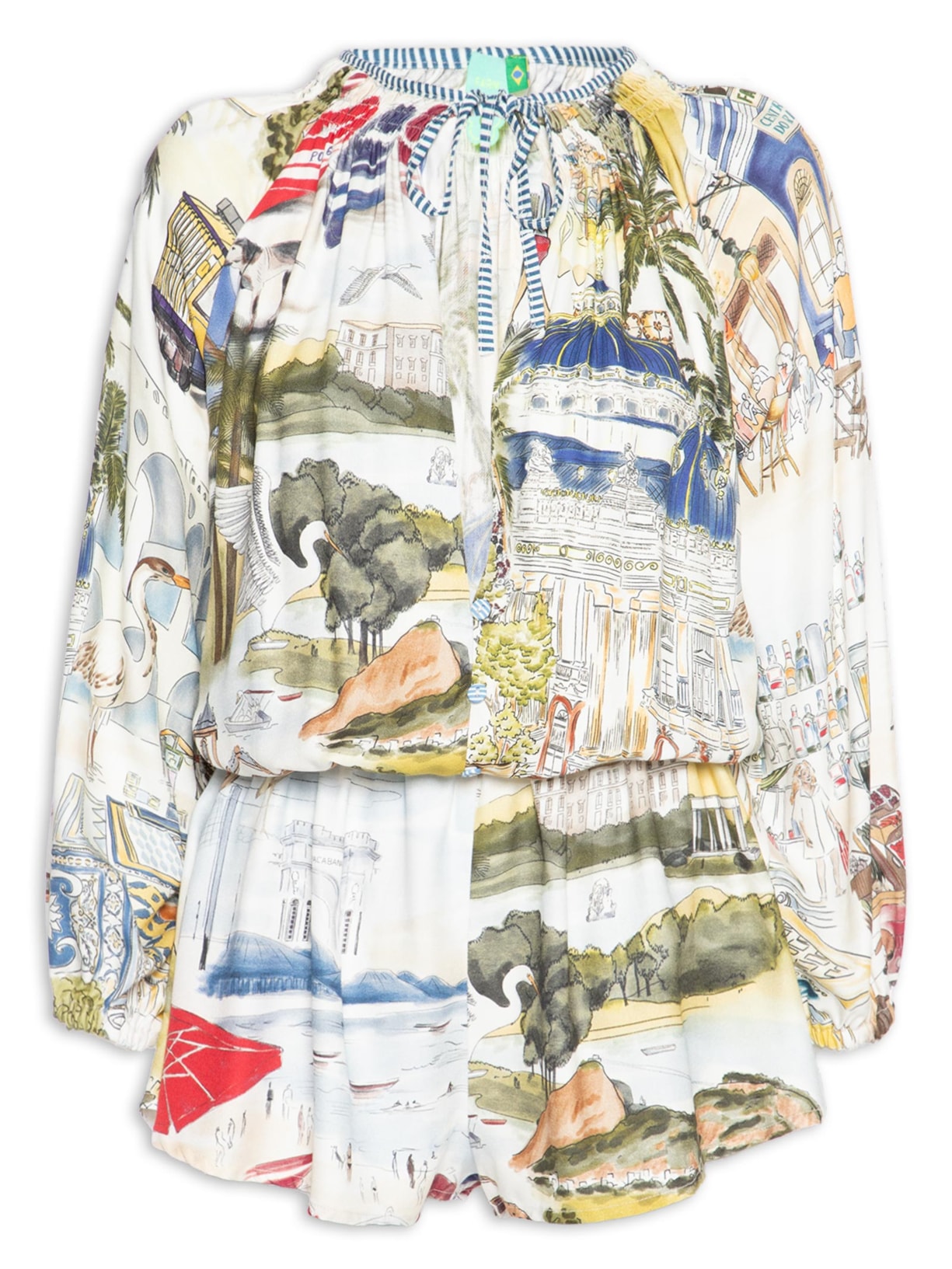 Macaquinho Feminino  Encanto do Rio – Off White Farm