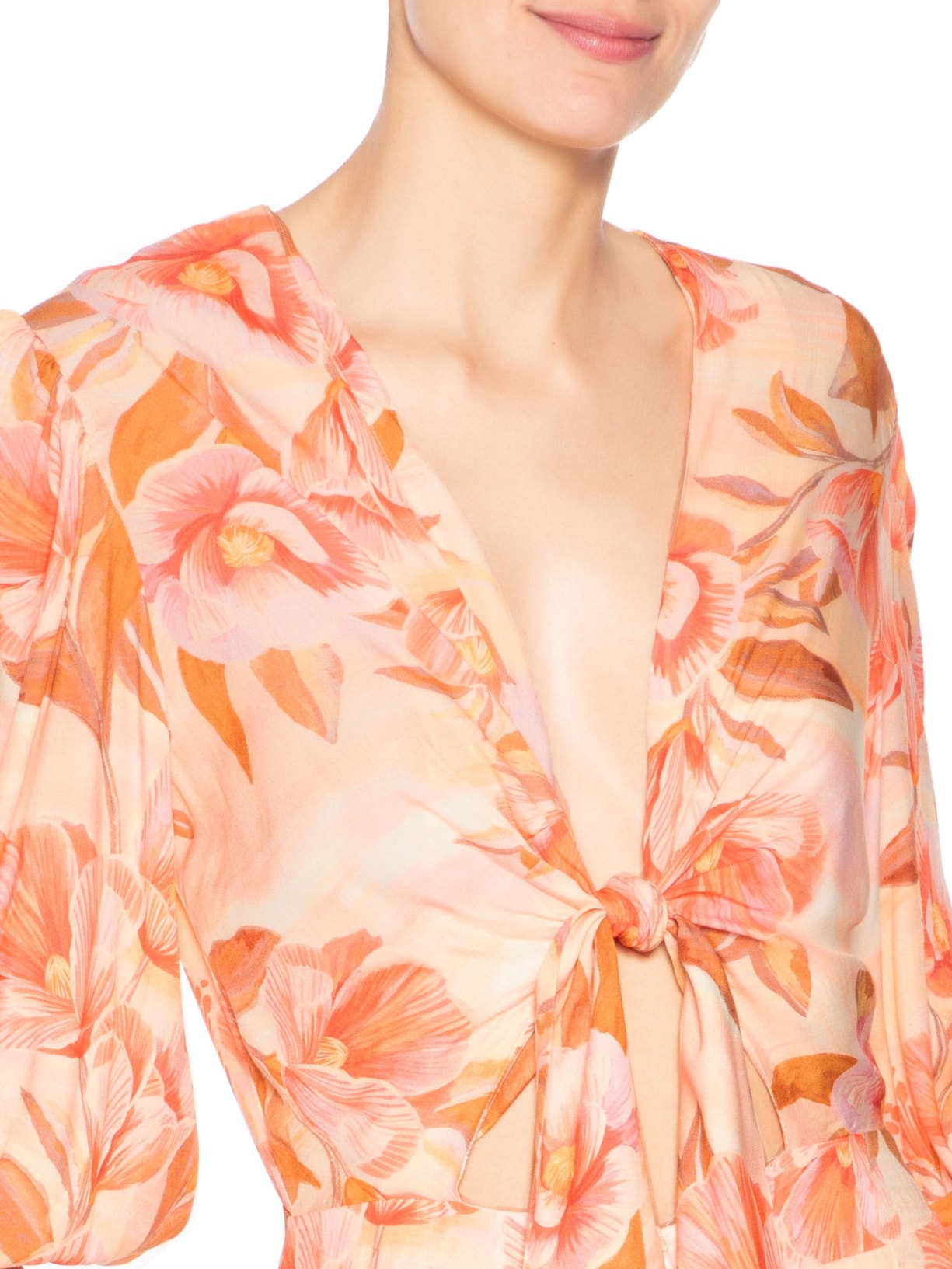 Macaquinho Feminino Estampa Bela Rosa Dress To