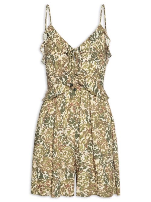 Macaquinho Feminino Estampa Instinto - Verde