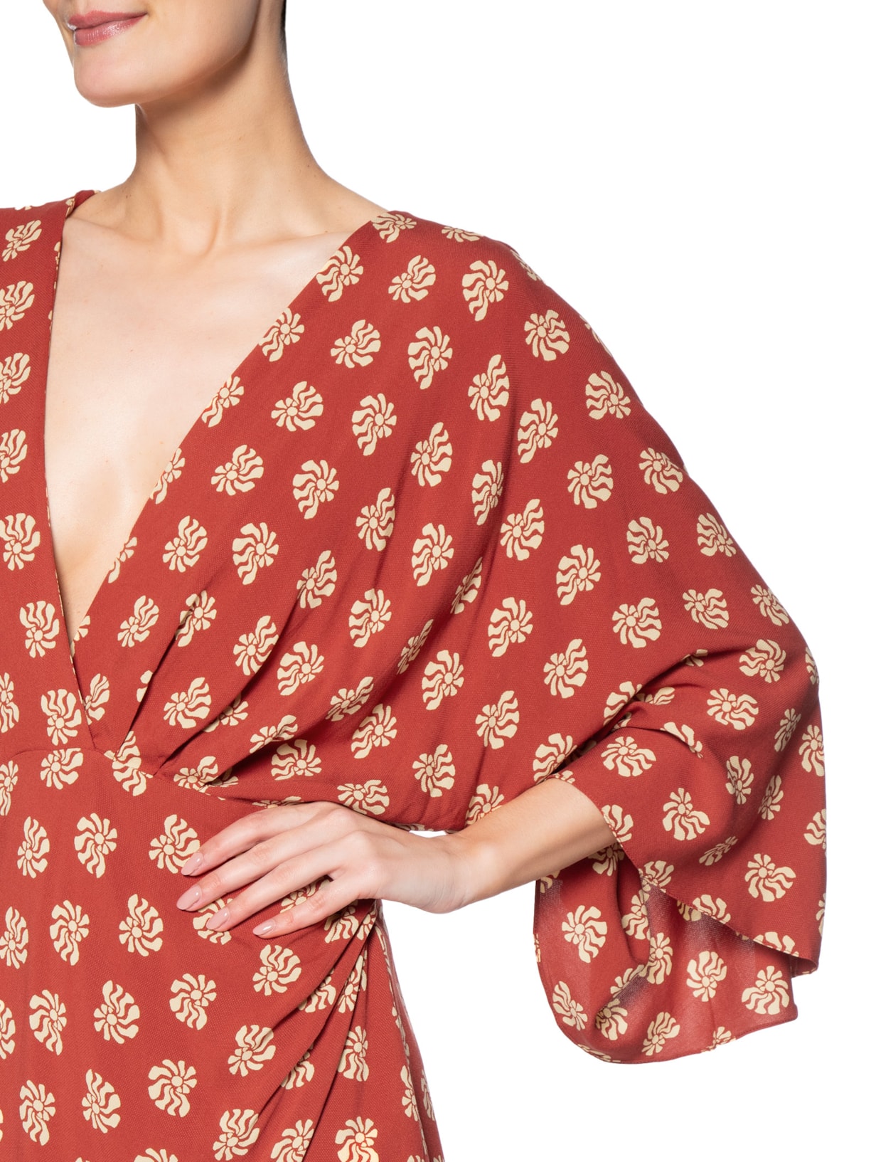Macaquinho Feminino  Estampa Marisco Vermelho Dress To