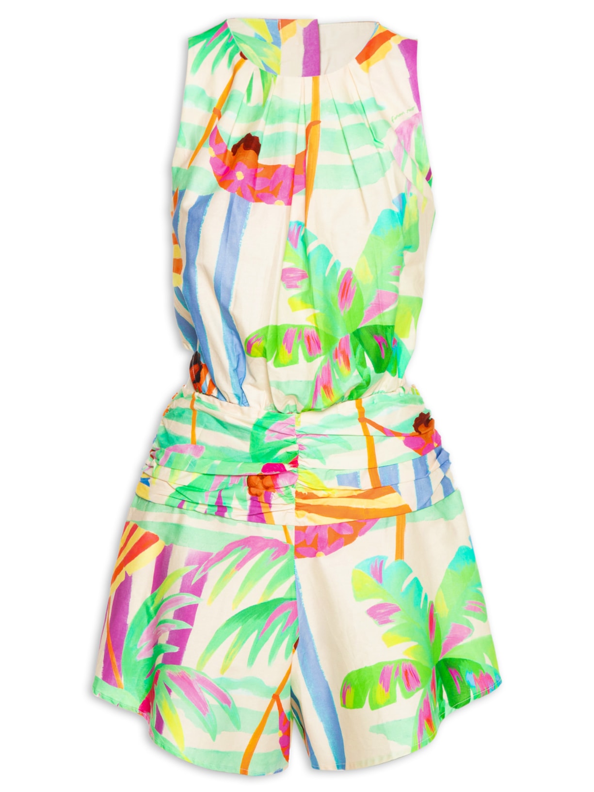 Macaquinho Feminino Férias Bege Farm