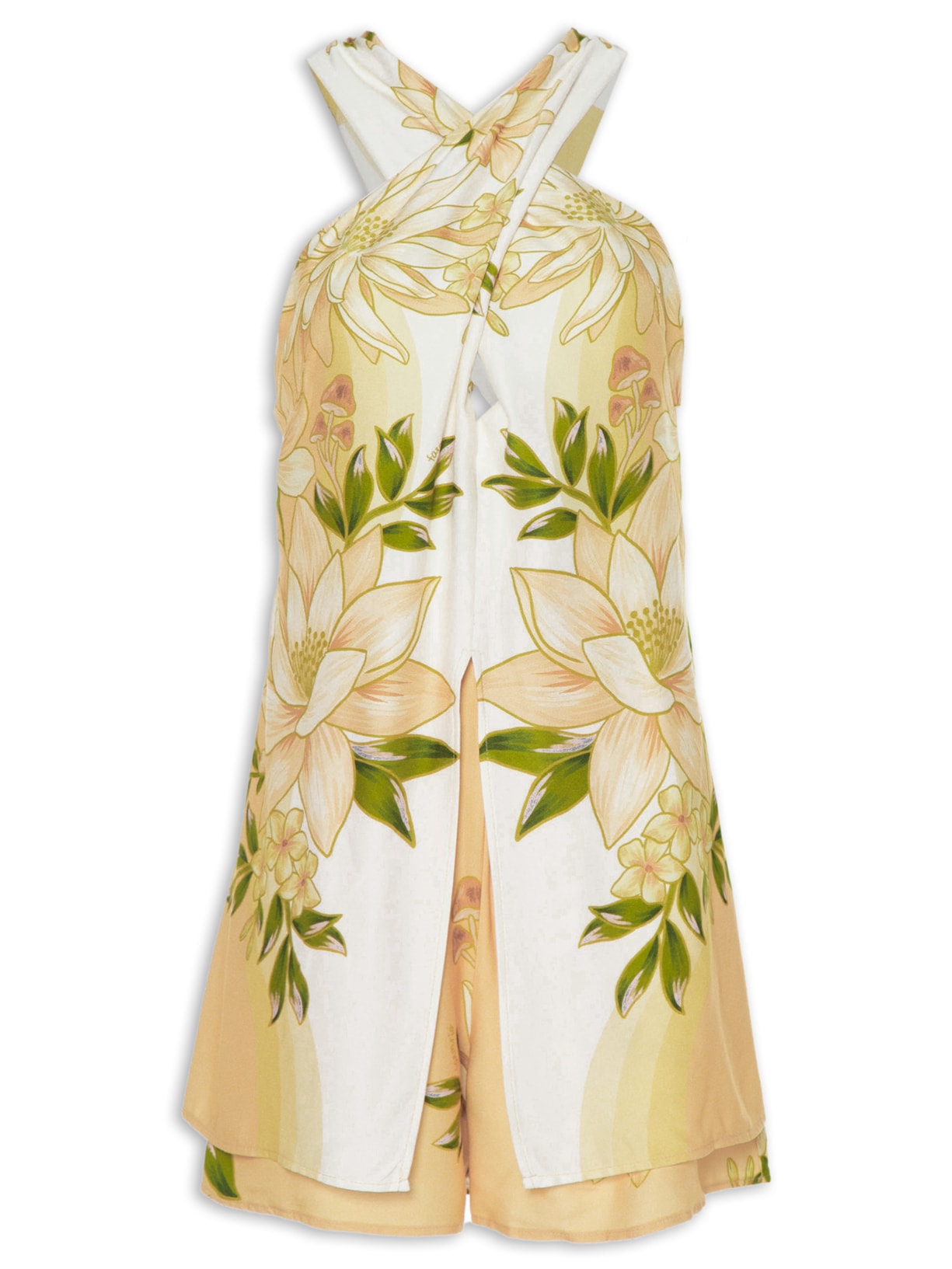 Macaquinho Feminino Floral Magia - Bege