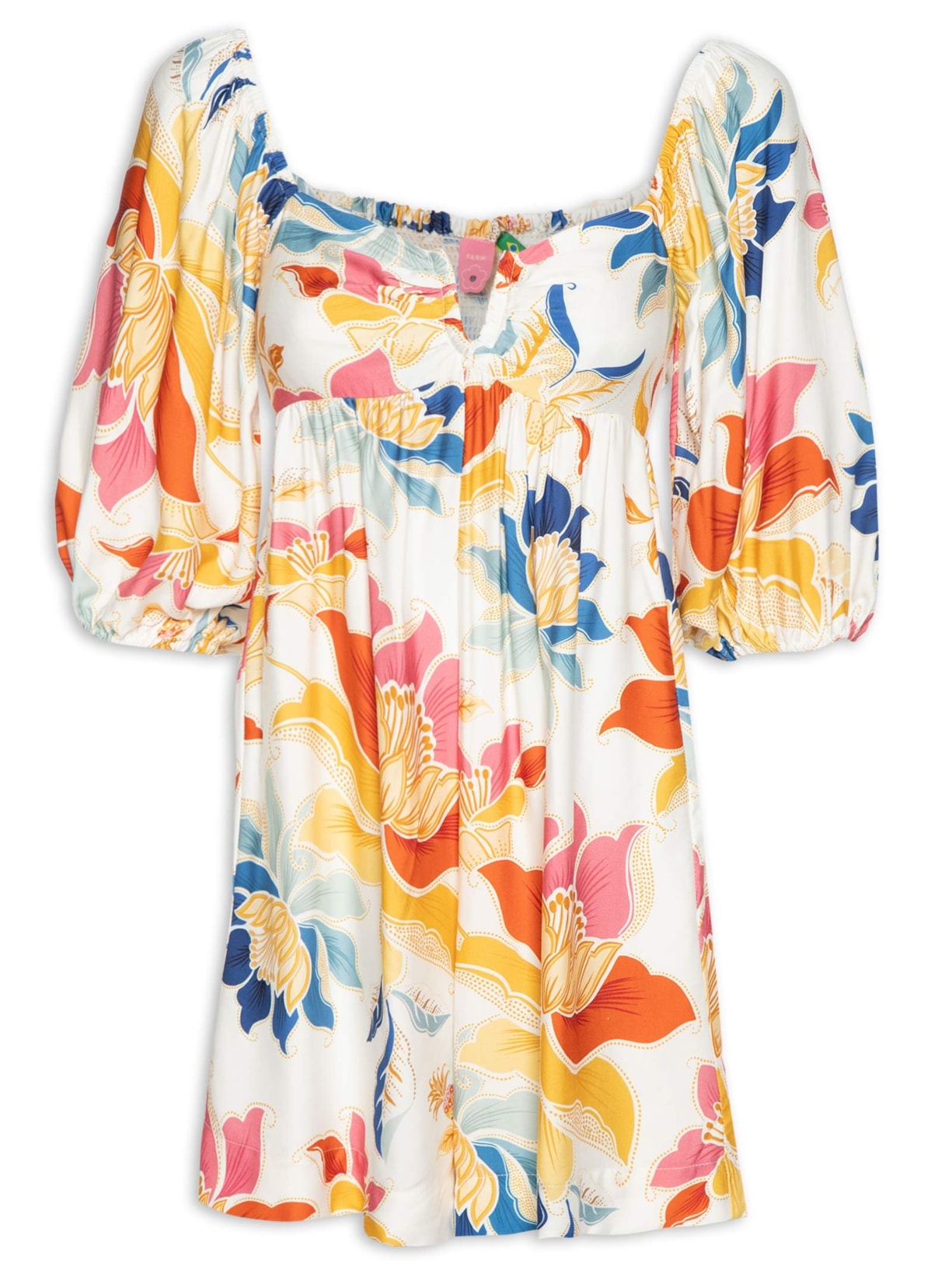 Macaquinho Feminino Floral Majestoso Amarelo Farm