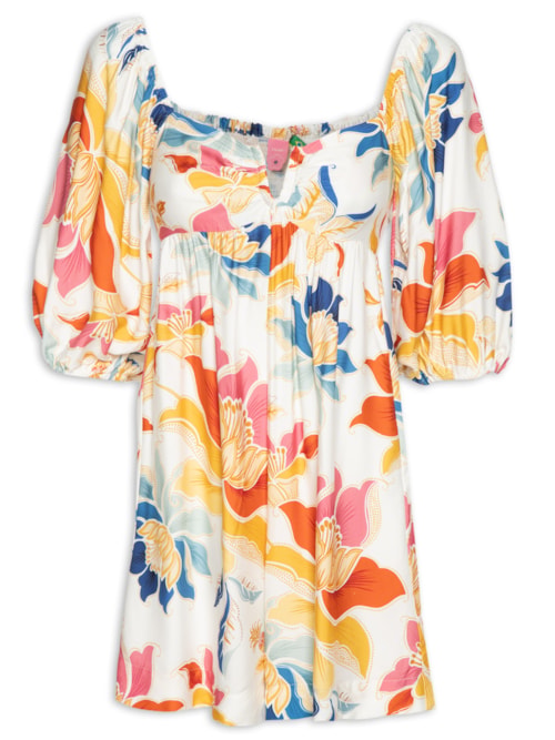 Macaquinho Feminino Floral Majestoso - Amarelo