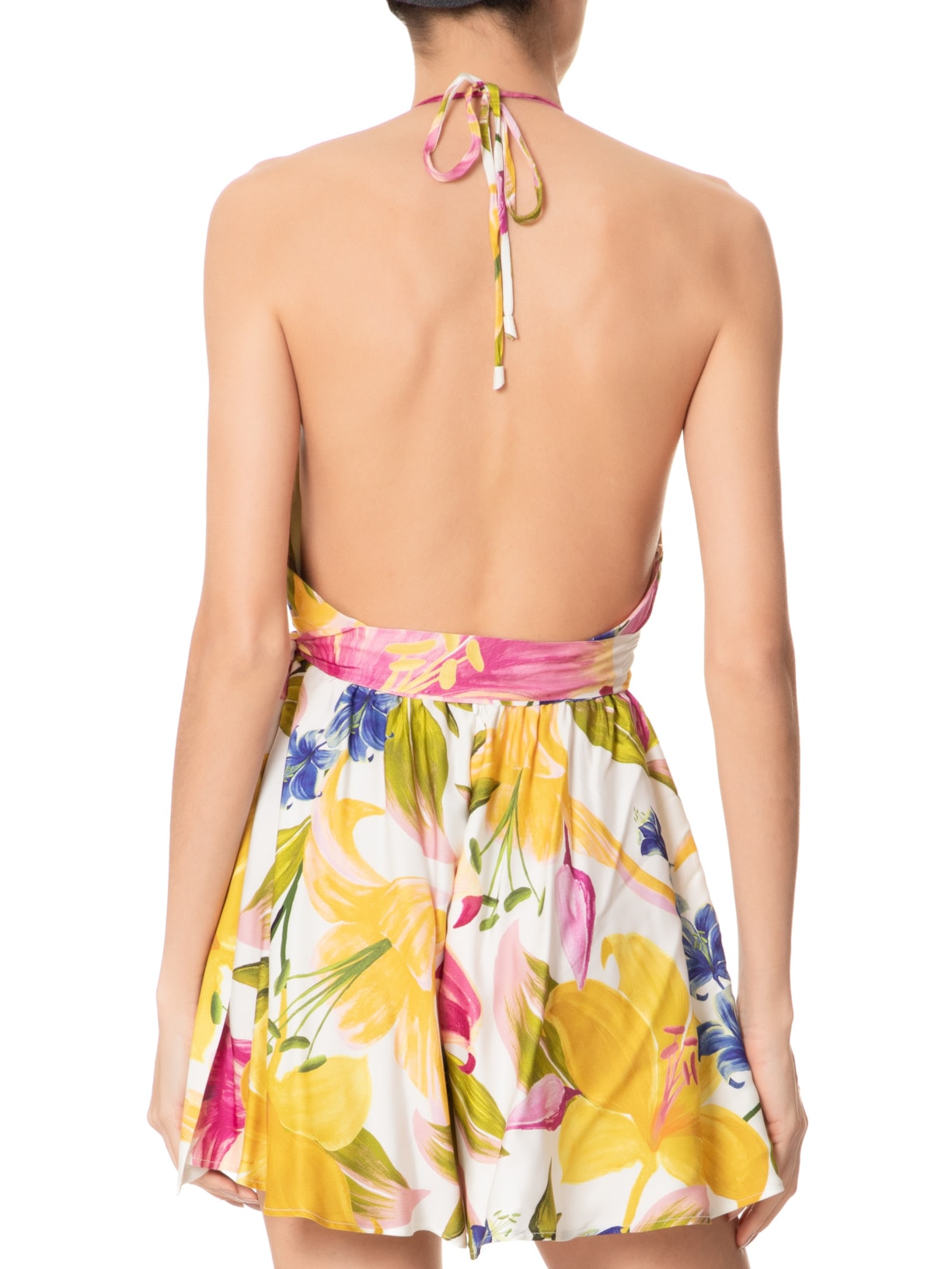 Macaquinho Feminino Floral Malu Branco Farm