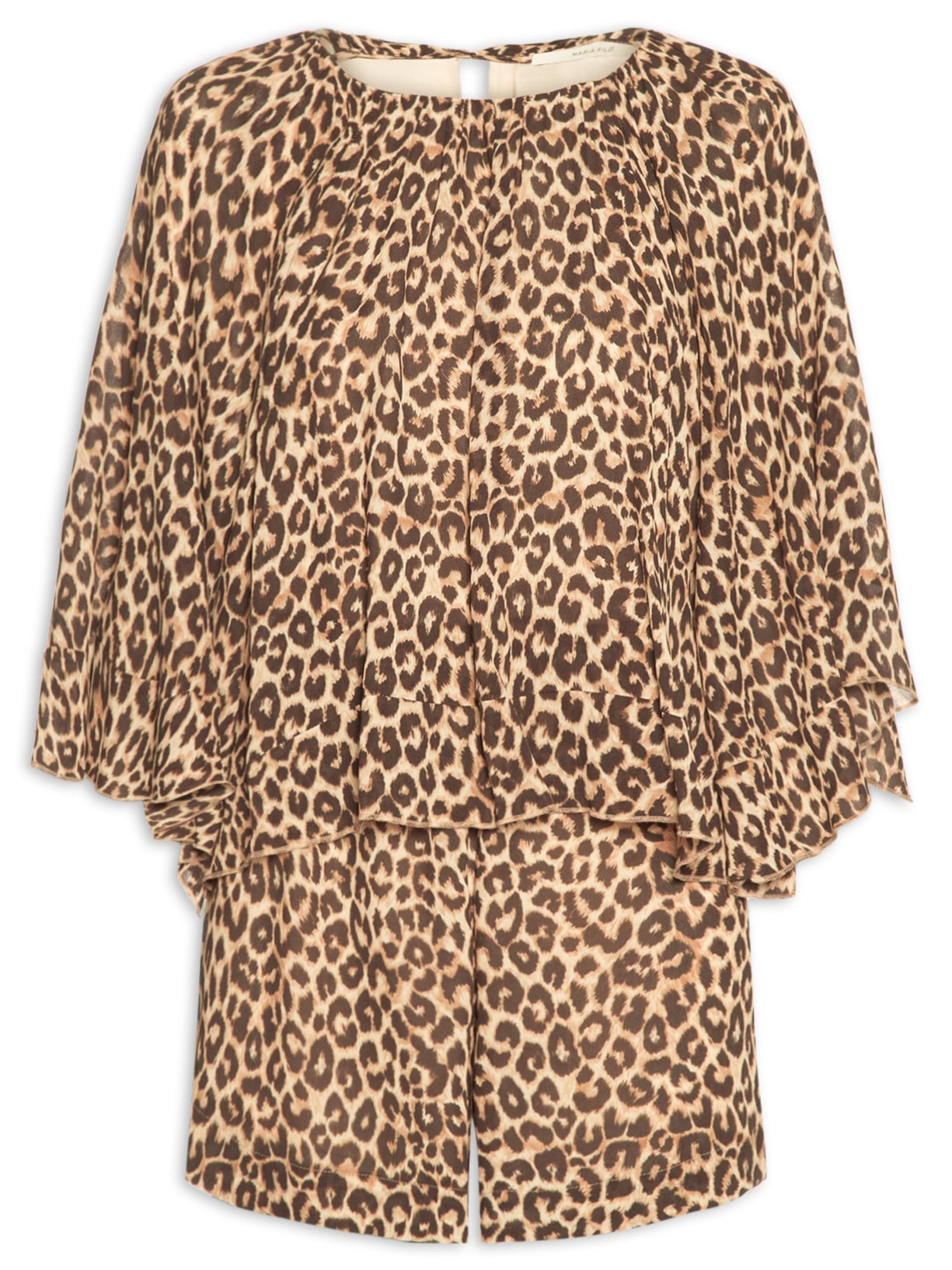 Macaquinho Feminino Ggt Estampa Onça - Animal print