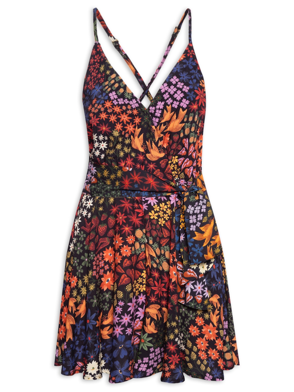 Macaquinho Feminino Jardim De Morango - Preto