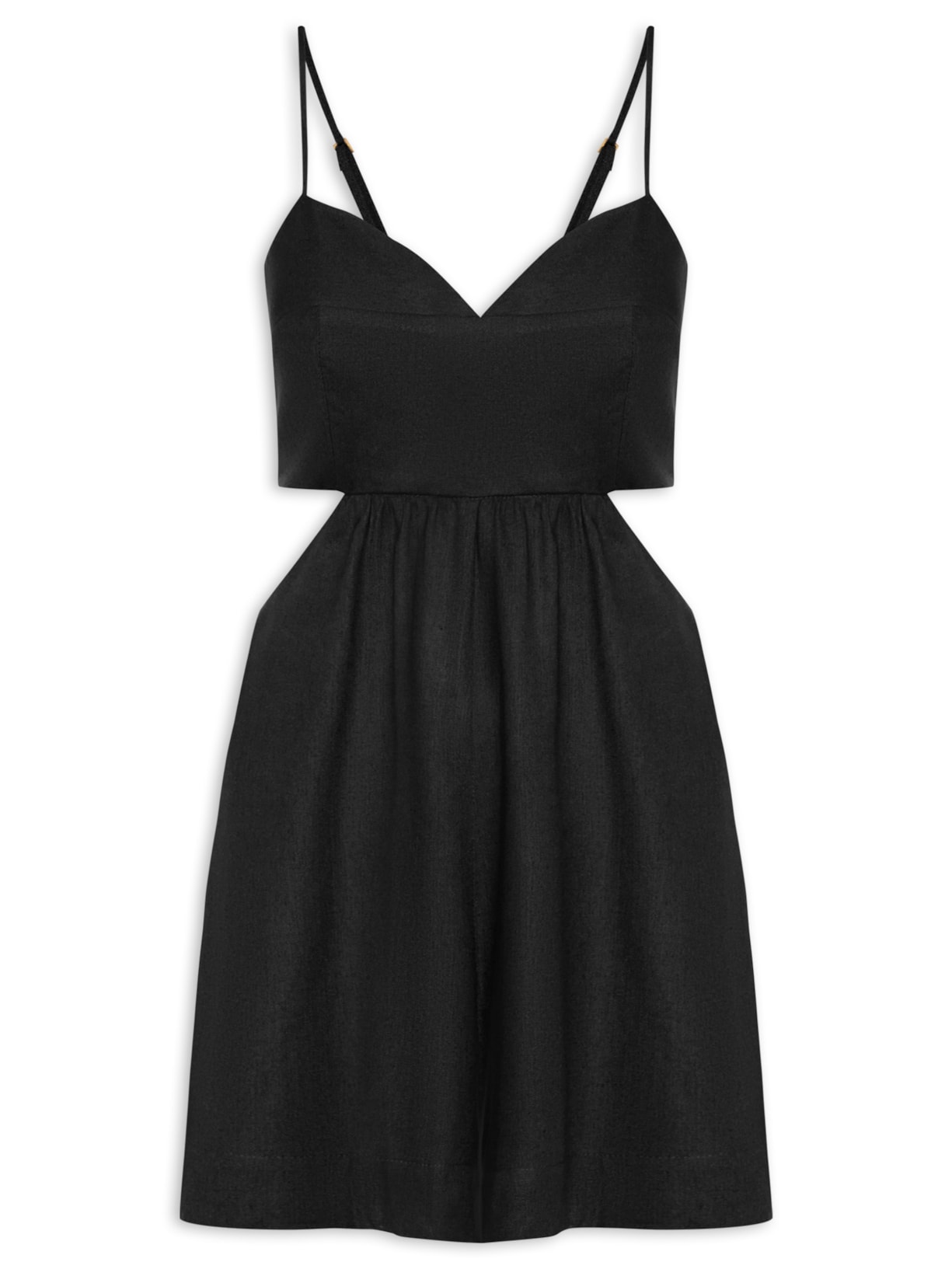 Macaquinho Feminino Lateral Vazada - Preto