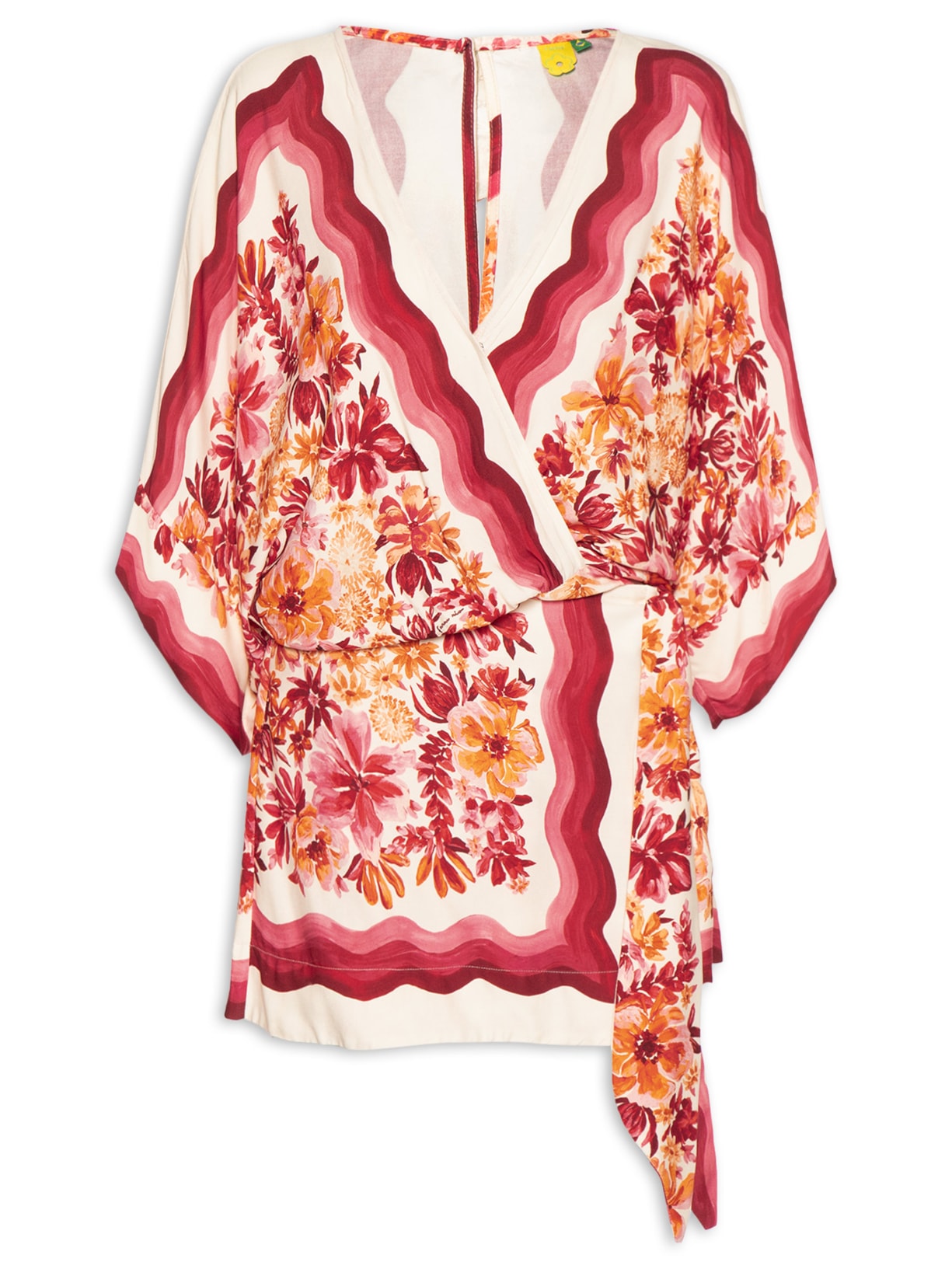 Macaquinho Feminino Lenço Floraline – Vermelho Farm