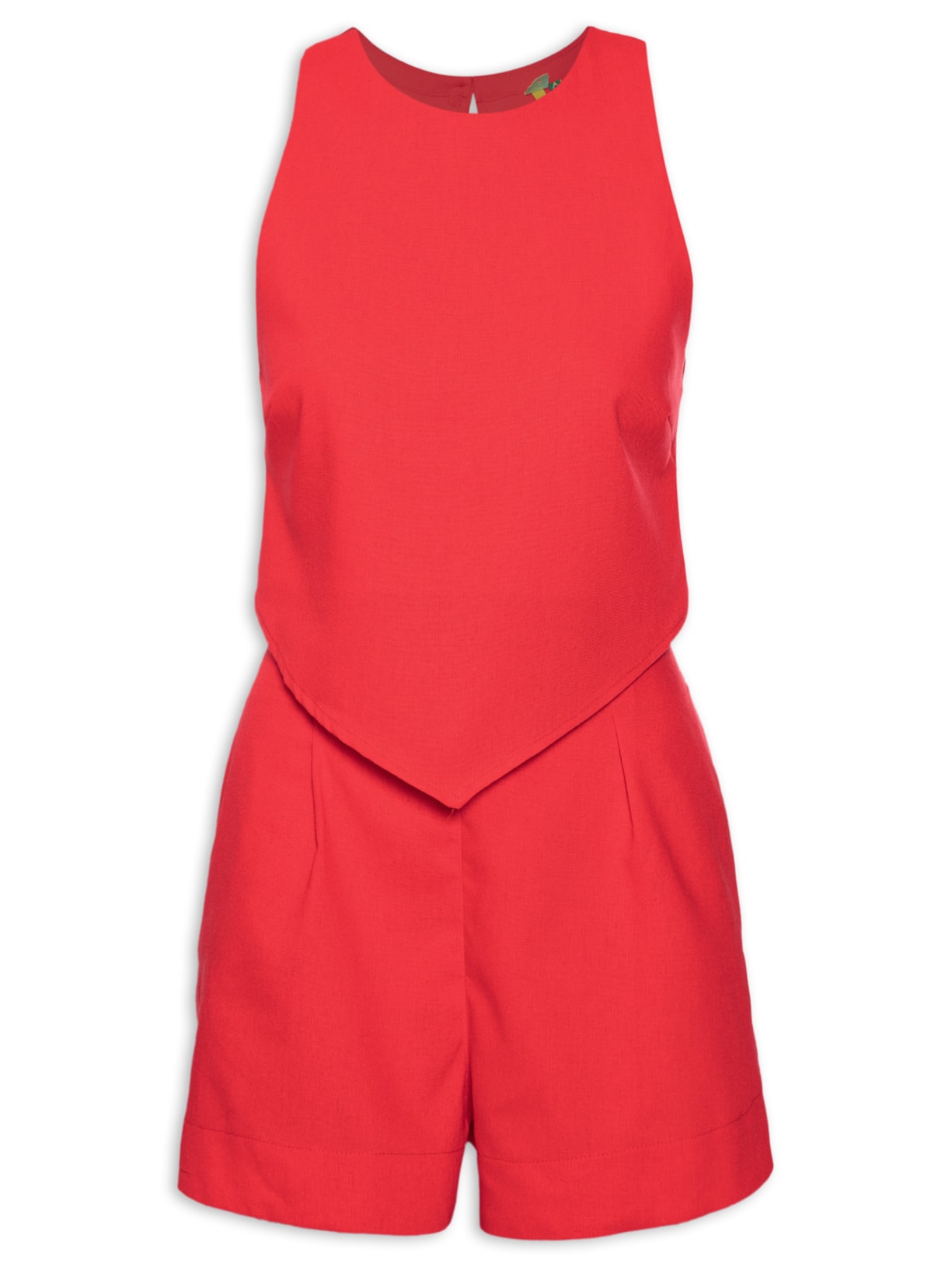 Macaquinho Feminino Lenço Regata Vermelho Farm