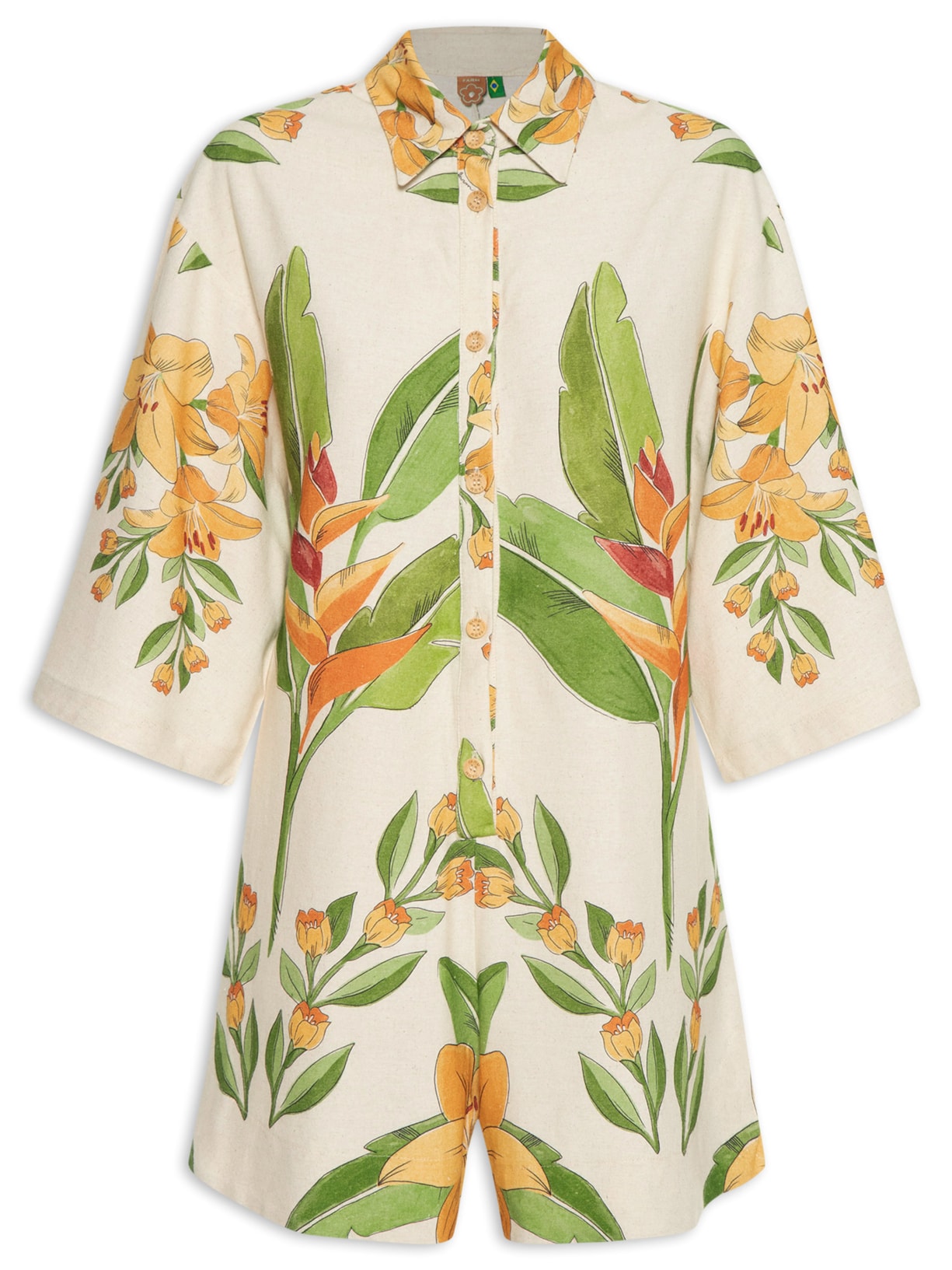 Macaquinho Feminino Leveza Tropical - Bege