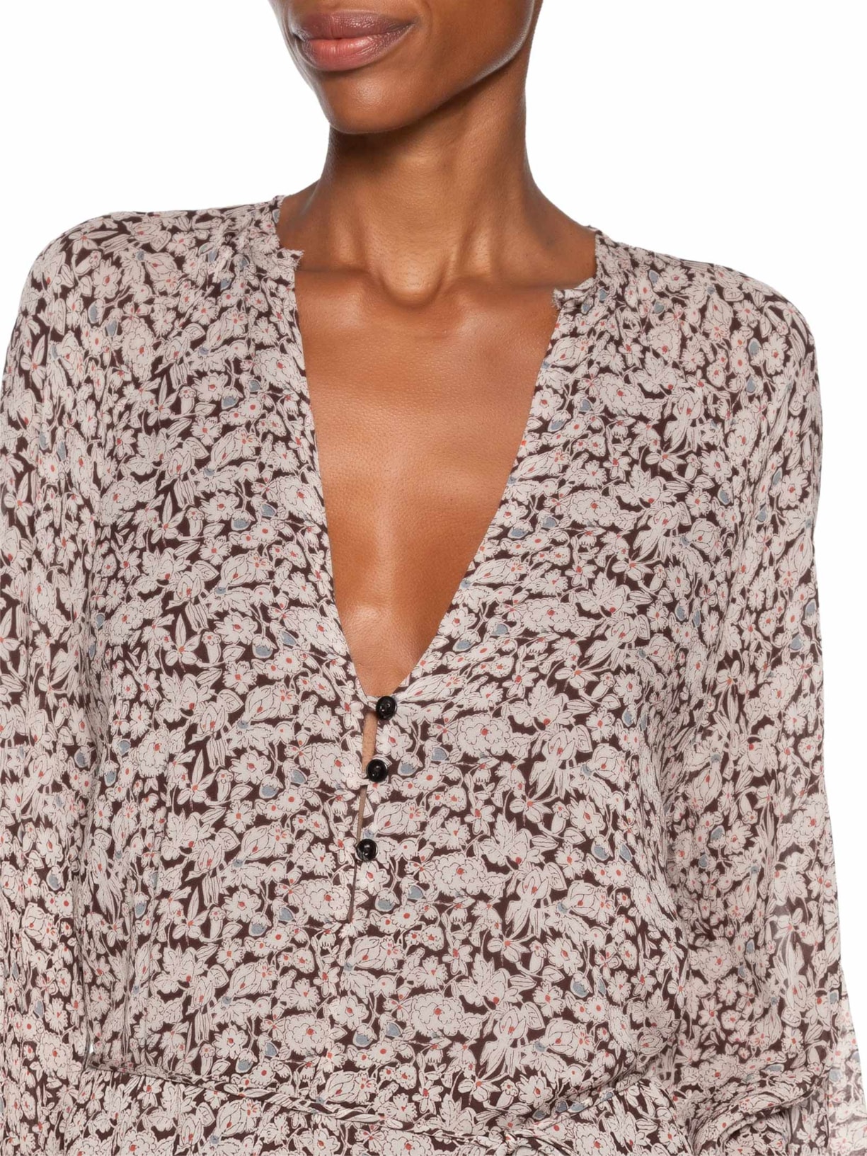 Macaquinho Feminino Liberty Chelsea Marrom Animale