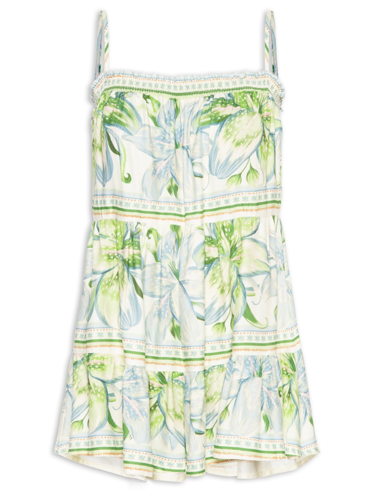 Macaquinho Feminino Lírio Tropical Lenço - Verde