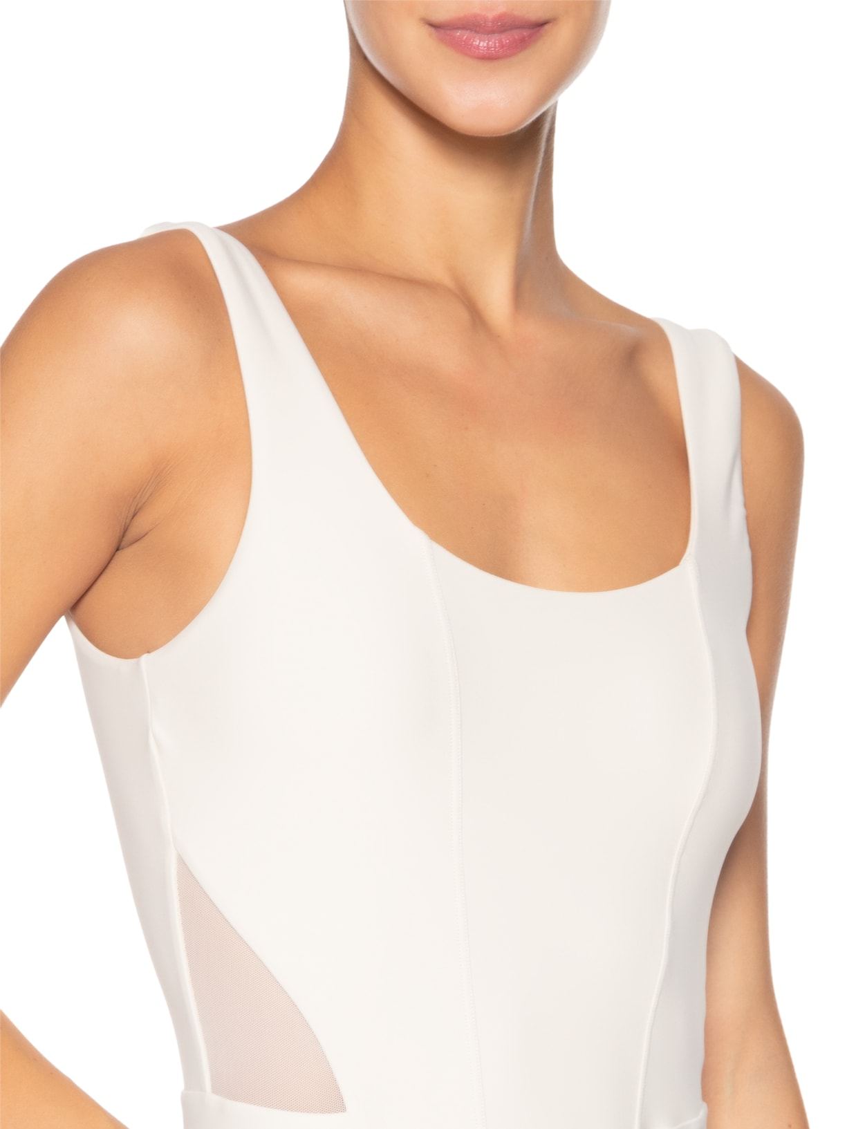 Macaquinho Feminino Liso Branco Body For Sure