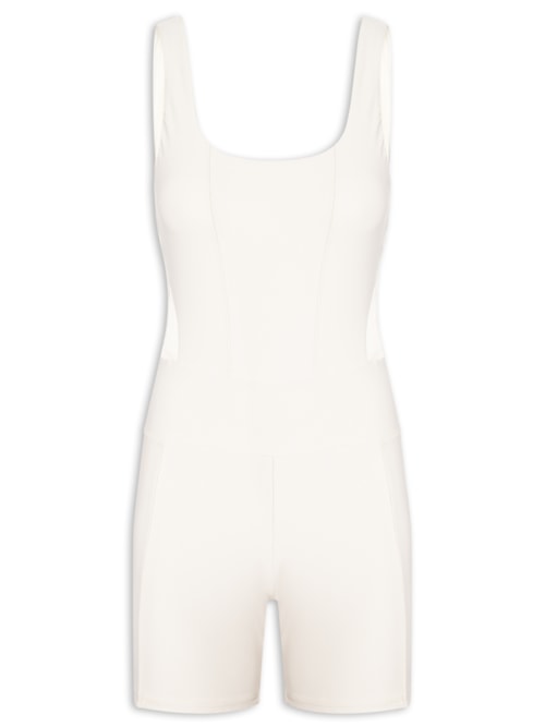 Macaquinho Feminino Liso - Branco