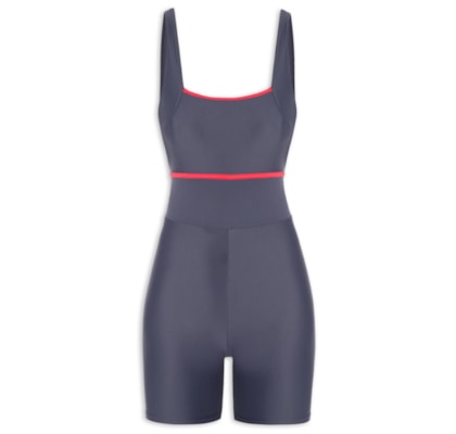 Macaquinho Feminino Liso - Cinza