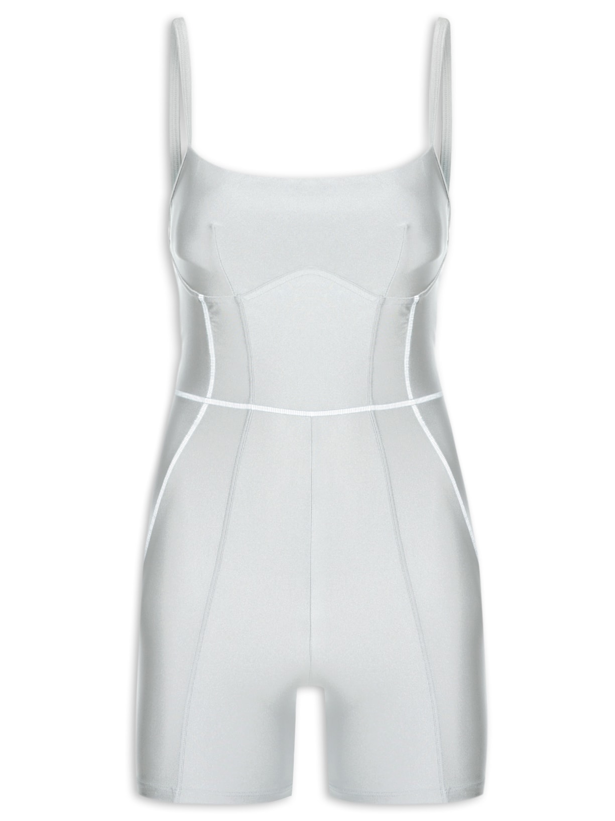 Macaquinho Feminino Liso Holistic - Cinza