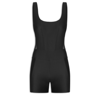 Macaquinho Feminino Liso - Preto