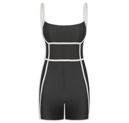 Macaquinho Feminino Liso - Preto