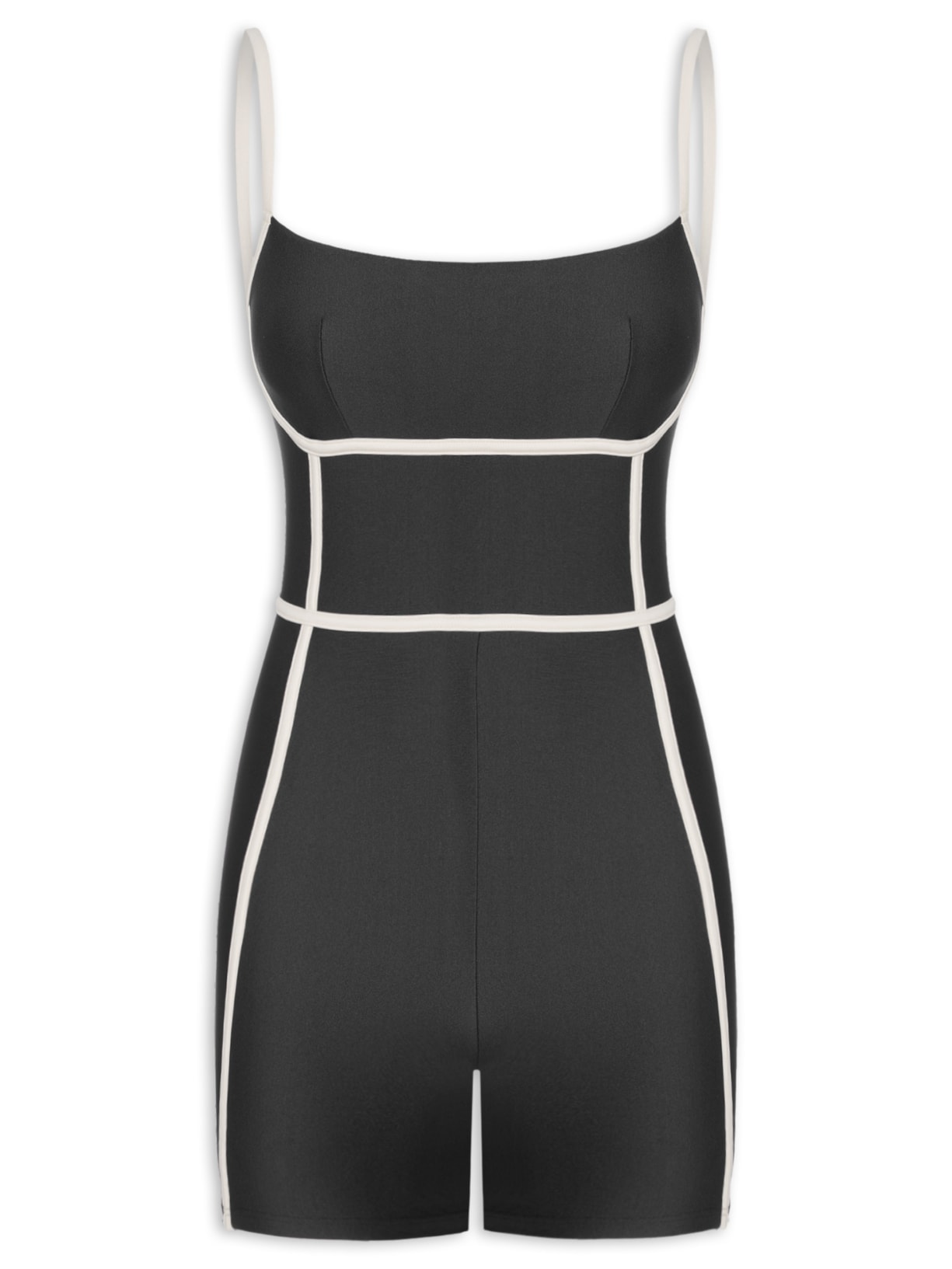 Macaquinho Feminino Liso - Preto