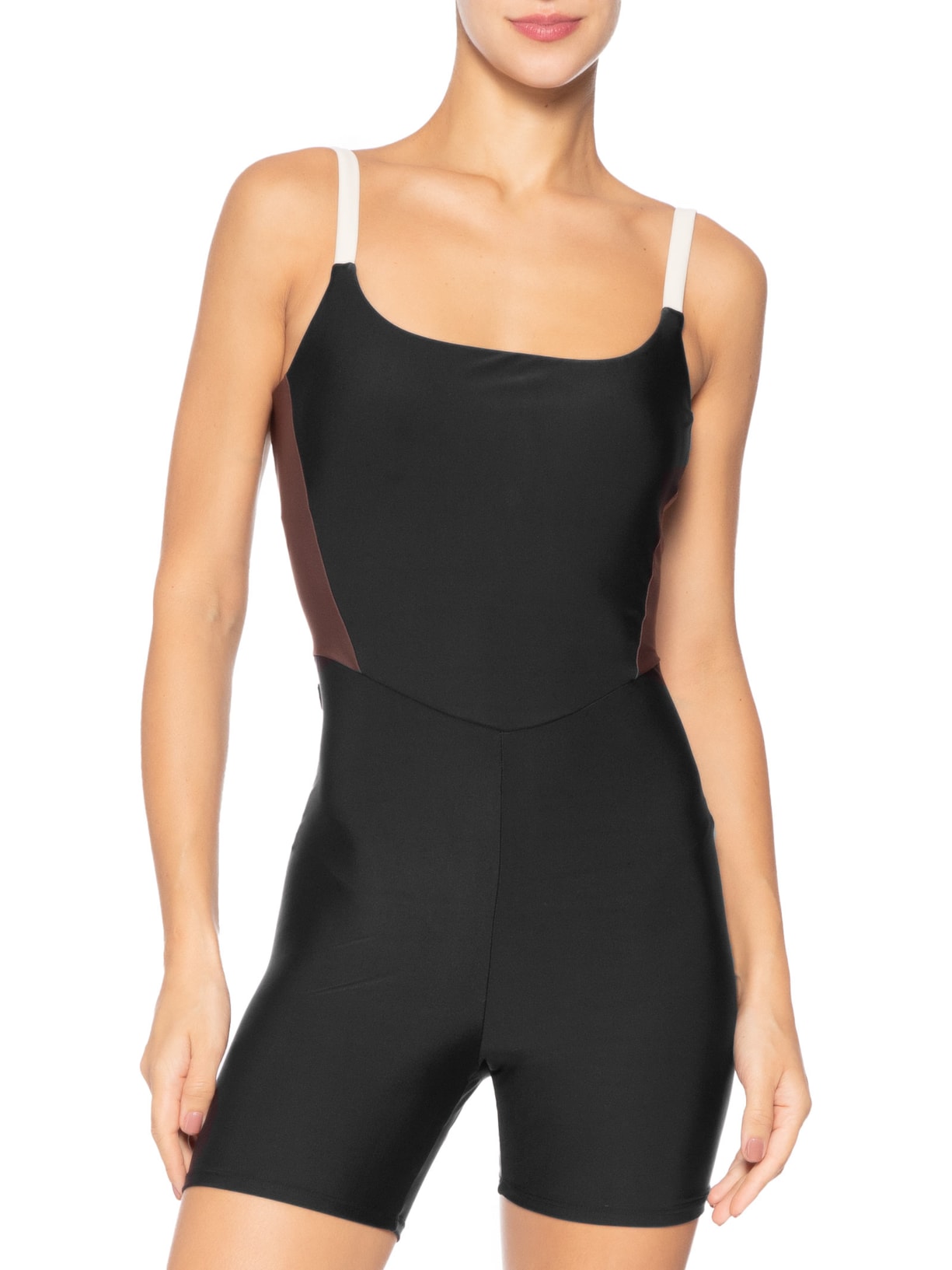 Macaquinho Feminino Liso Preto Body For Sure