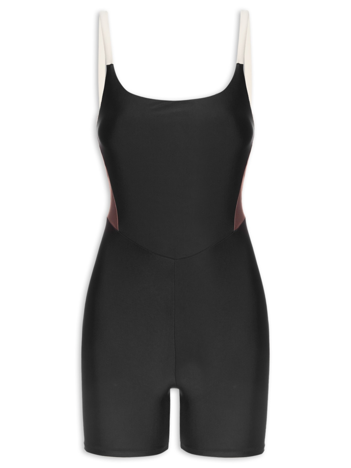 Macaquinho Feminino Liso Preto Body For Sure