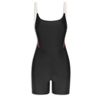 Macaquinho Feminino Liso - Preto