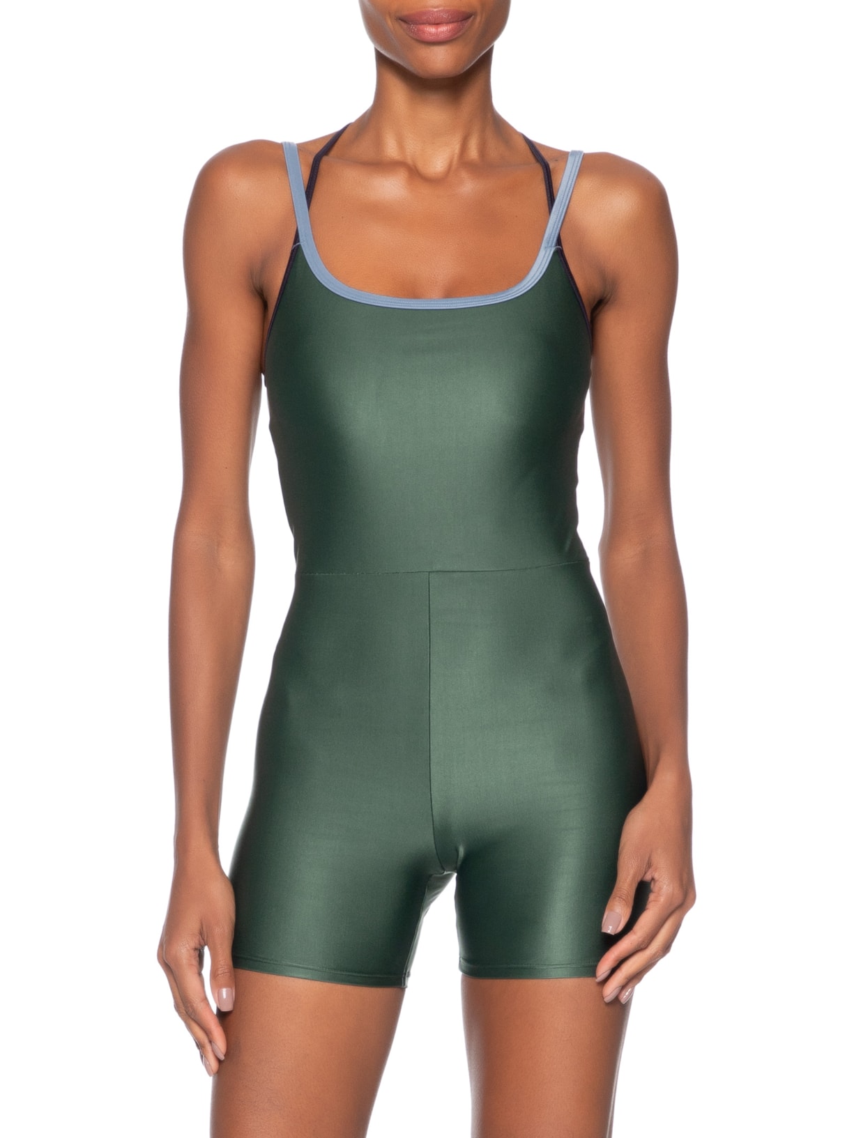 Macaquinho Feminino Liso Verde Body For Sure
