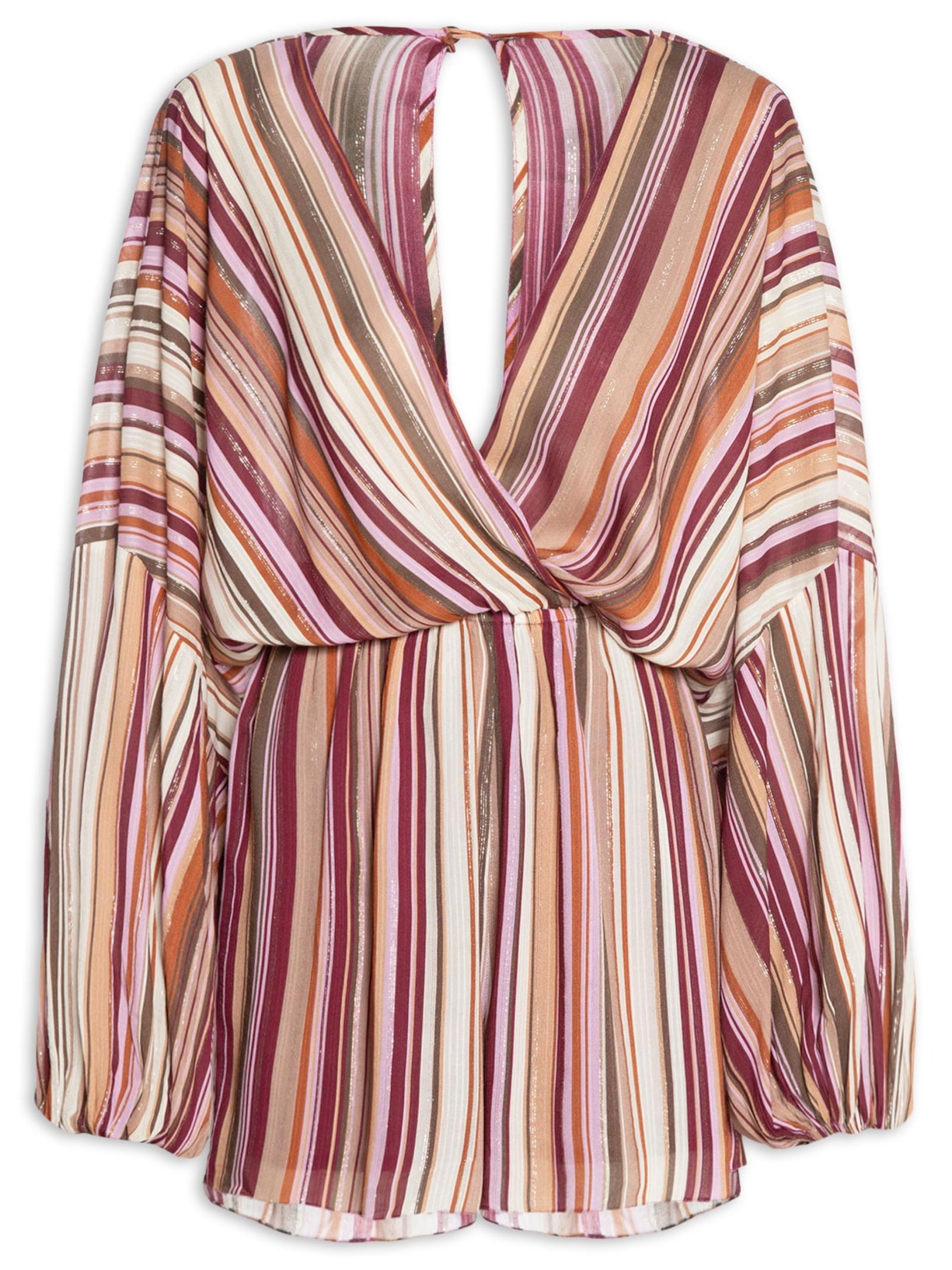 Macaquinho Feminino Luréx Estampa Listra Aurora Rosa Dress To