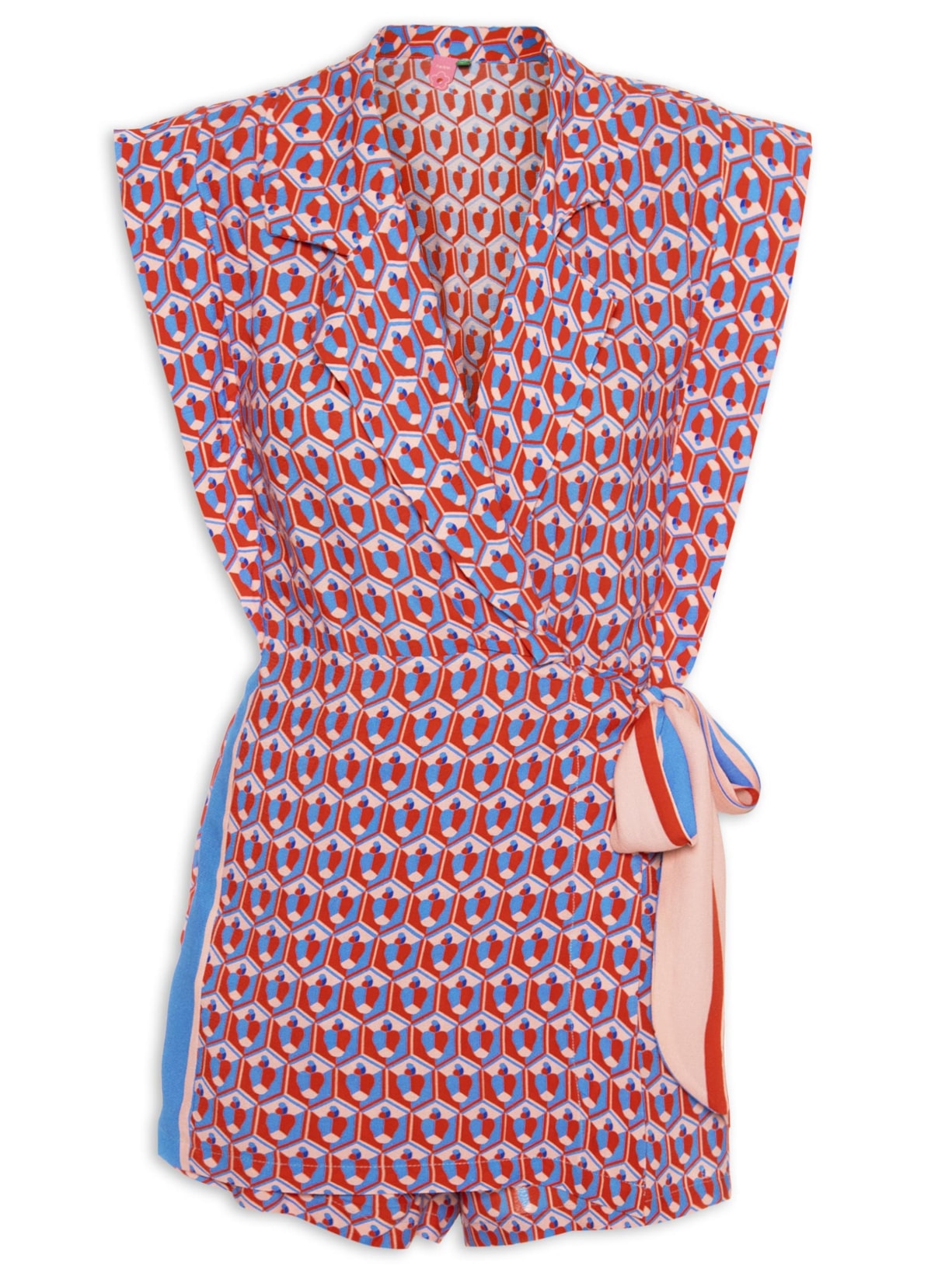 Macaquinho Feminino Mania De Caju - Azul