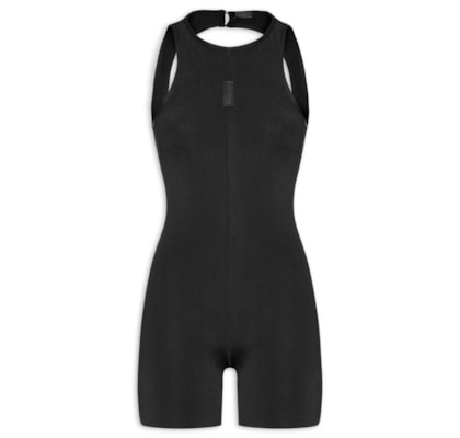 Macaquinho Feminino Mari Tricot - Preto