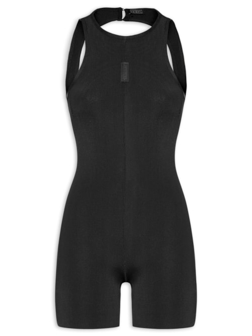 Macaquinho Feminino Mari Tricot - Preto