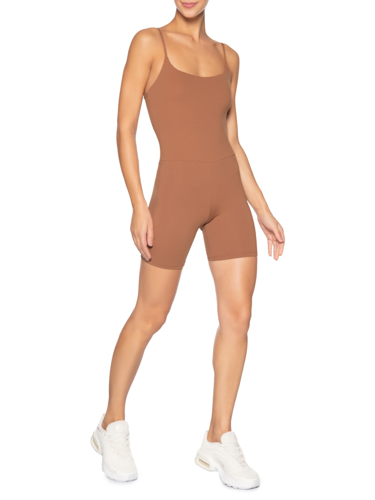 Macaquinho Feminino Marrom Body For Sure